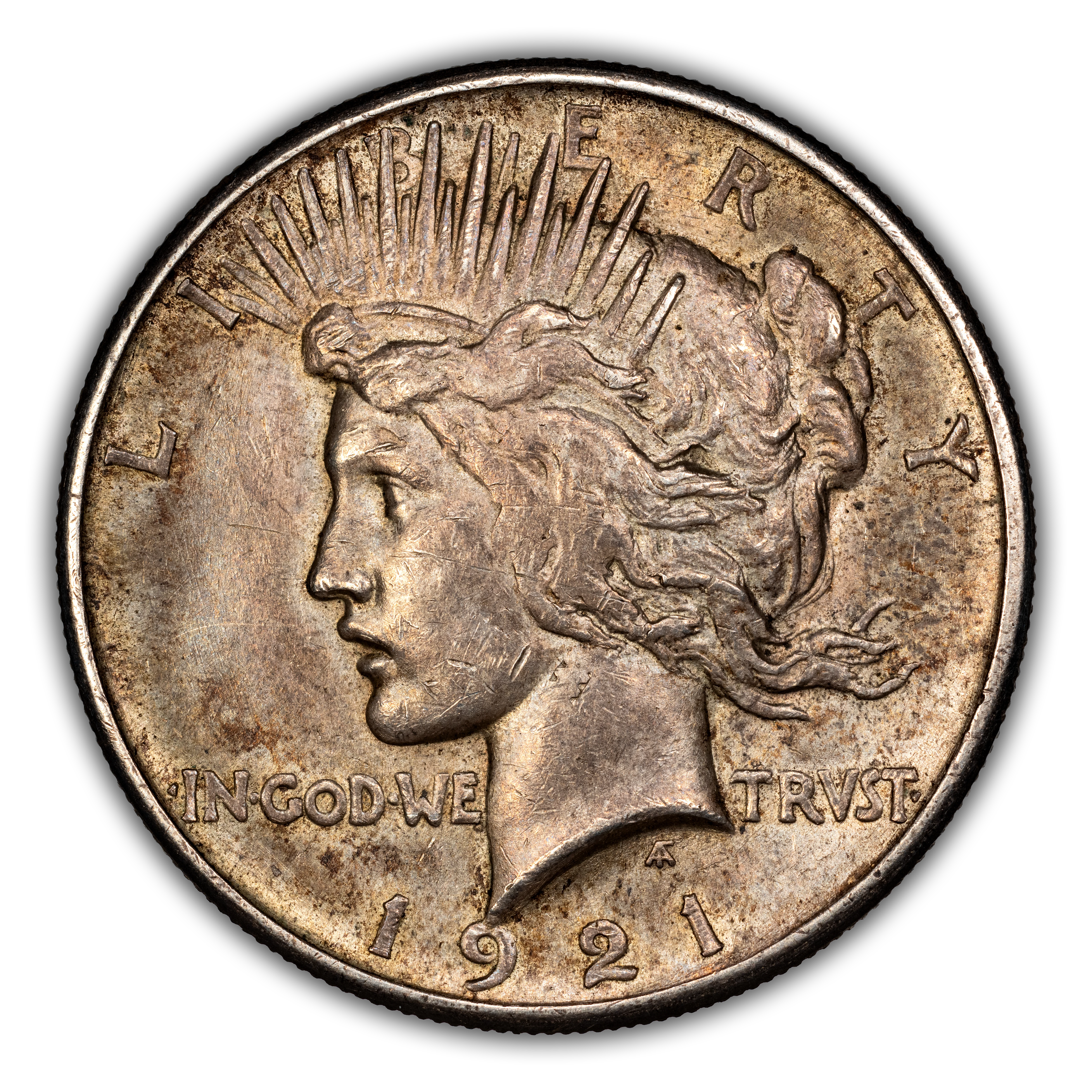 1921 $1  Peace, Polishing Lines, VAM 1H MS thumbnail 2