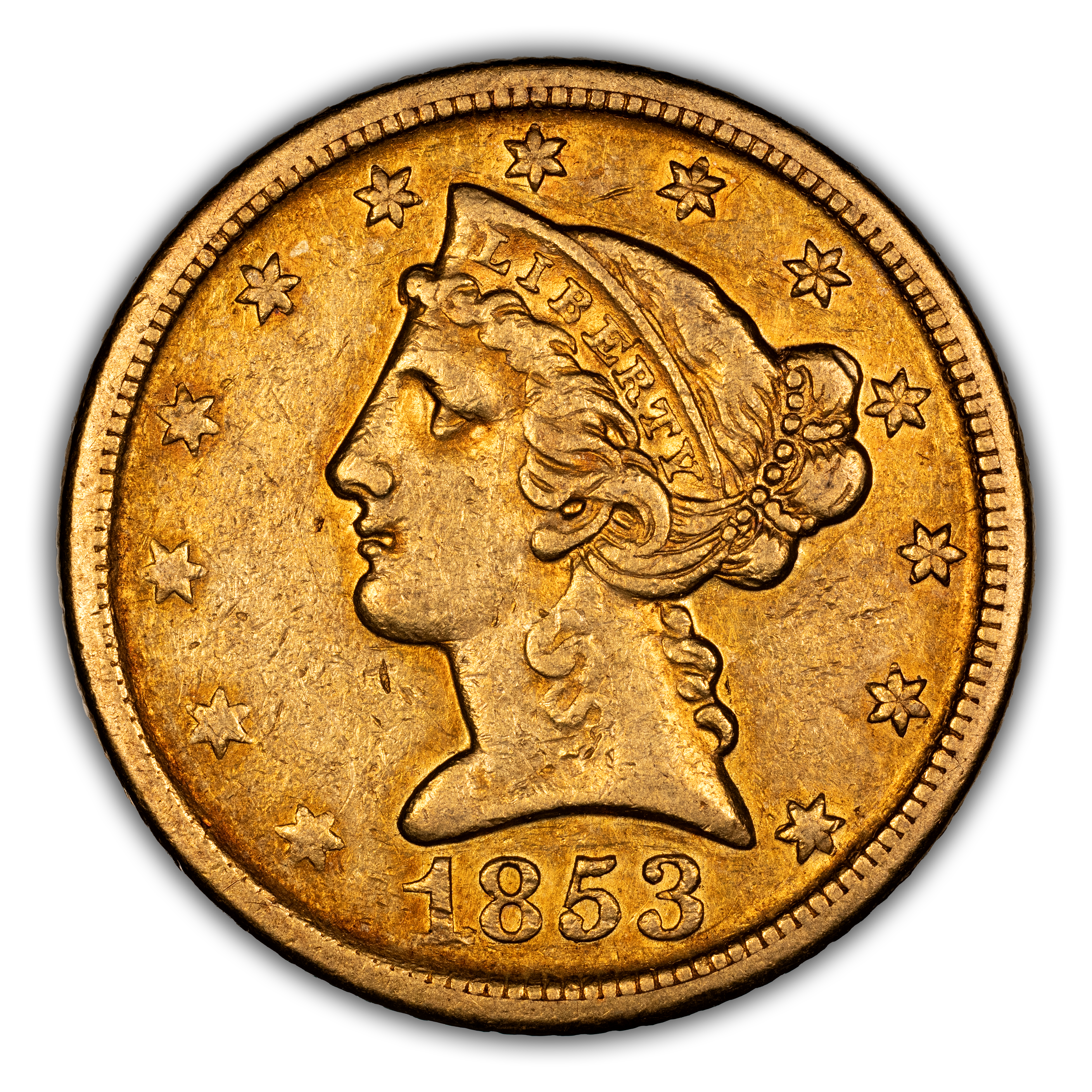 1853-D $5  MS thumbnail 3