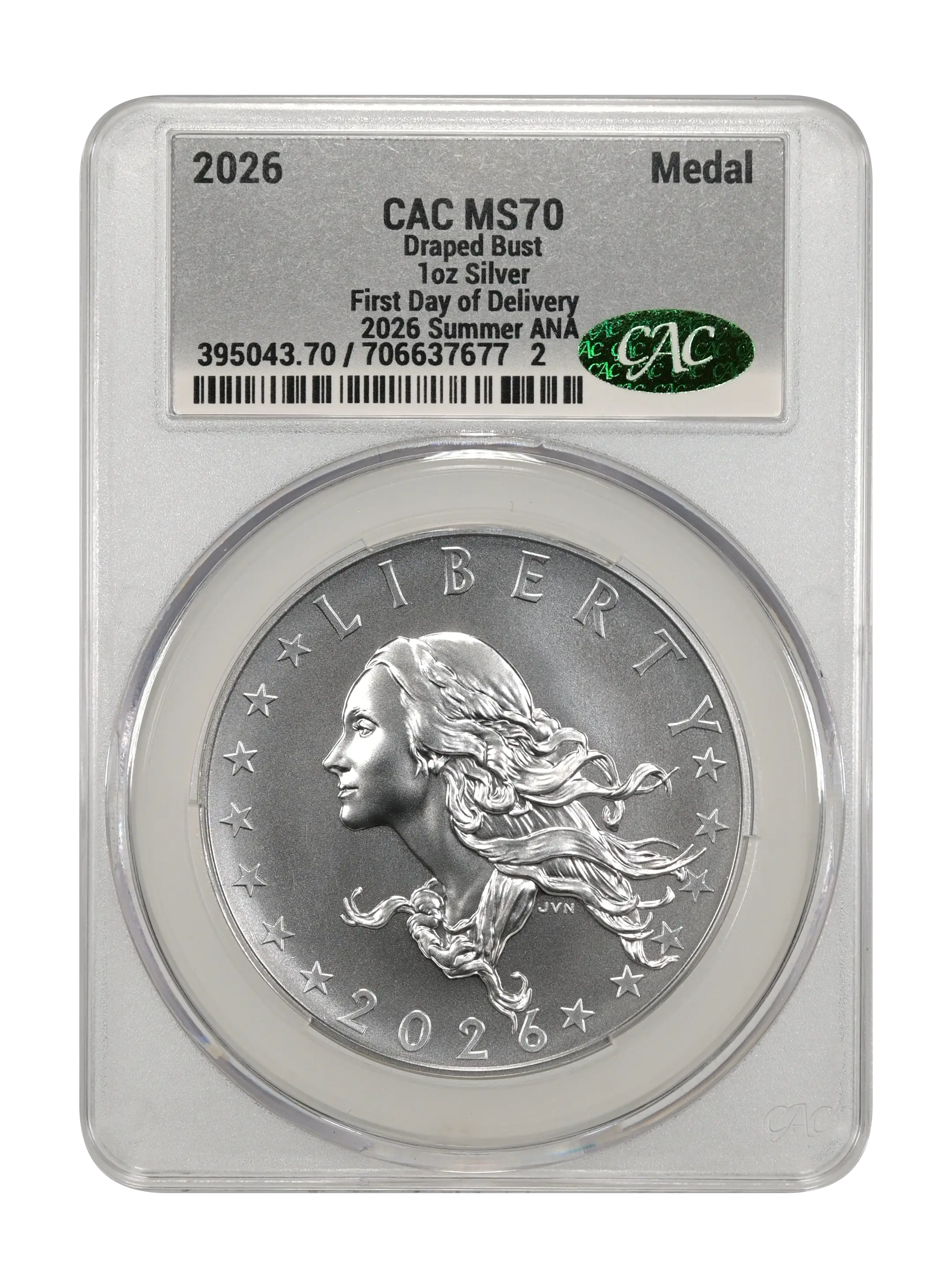 2026 Medal 1oz Silver, Bust Dollar MS thumbnail 11