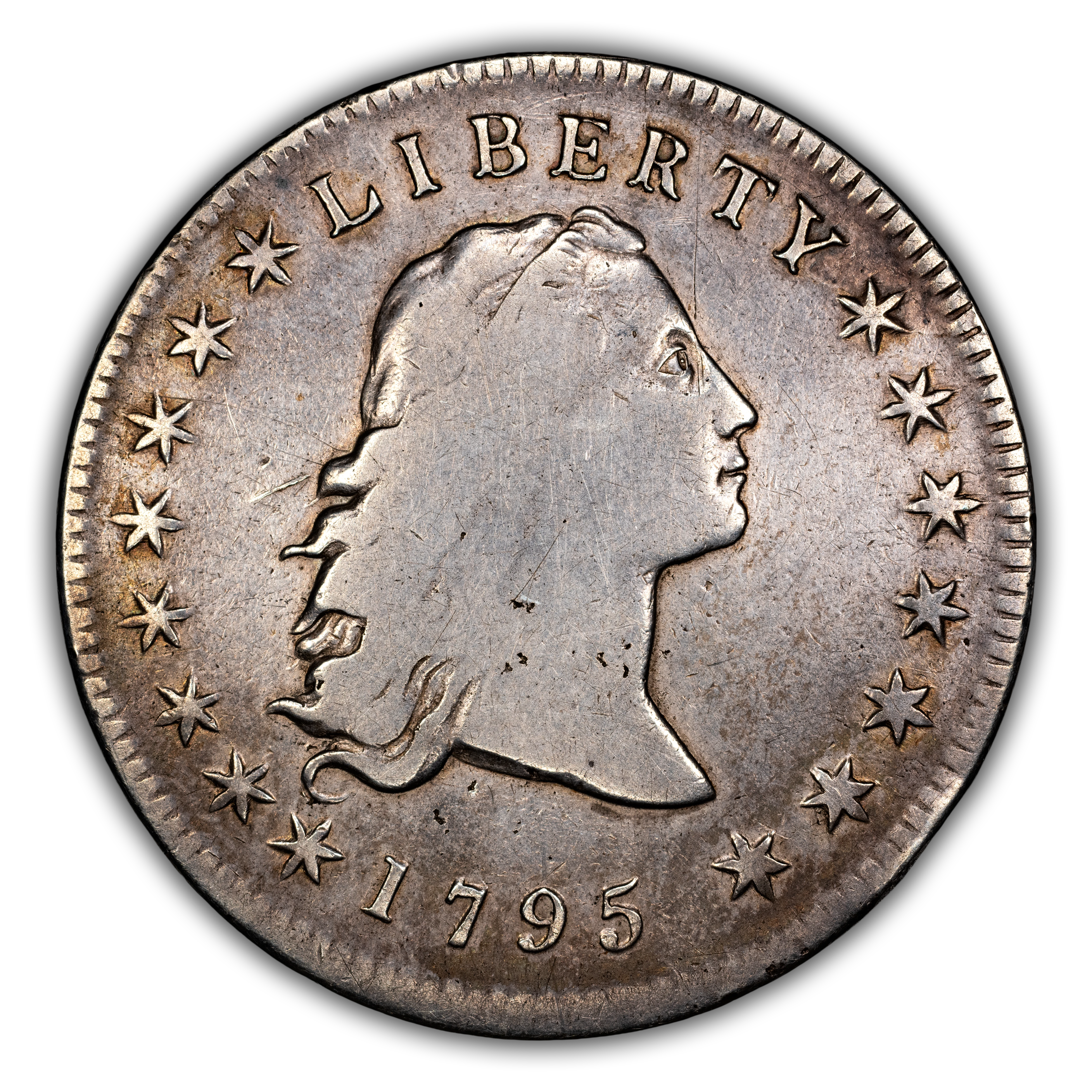 1795 $1 Flowing Hair, 3 Leaves MS