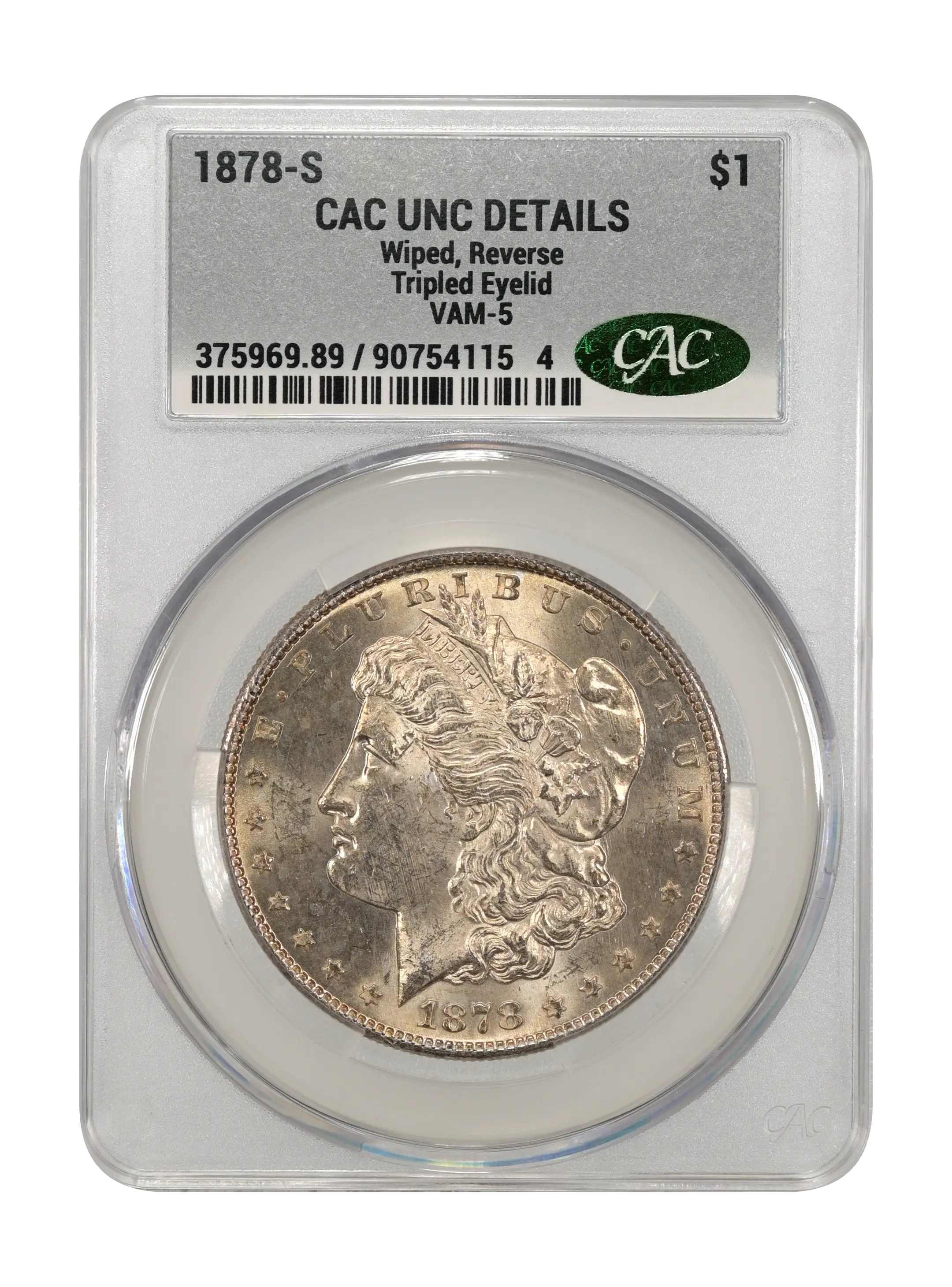 1878-S $1  Tripled Eyelid, VAM-5 MS thumbnail 4