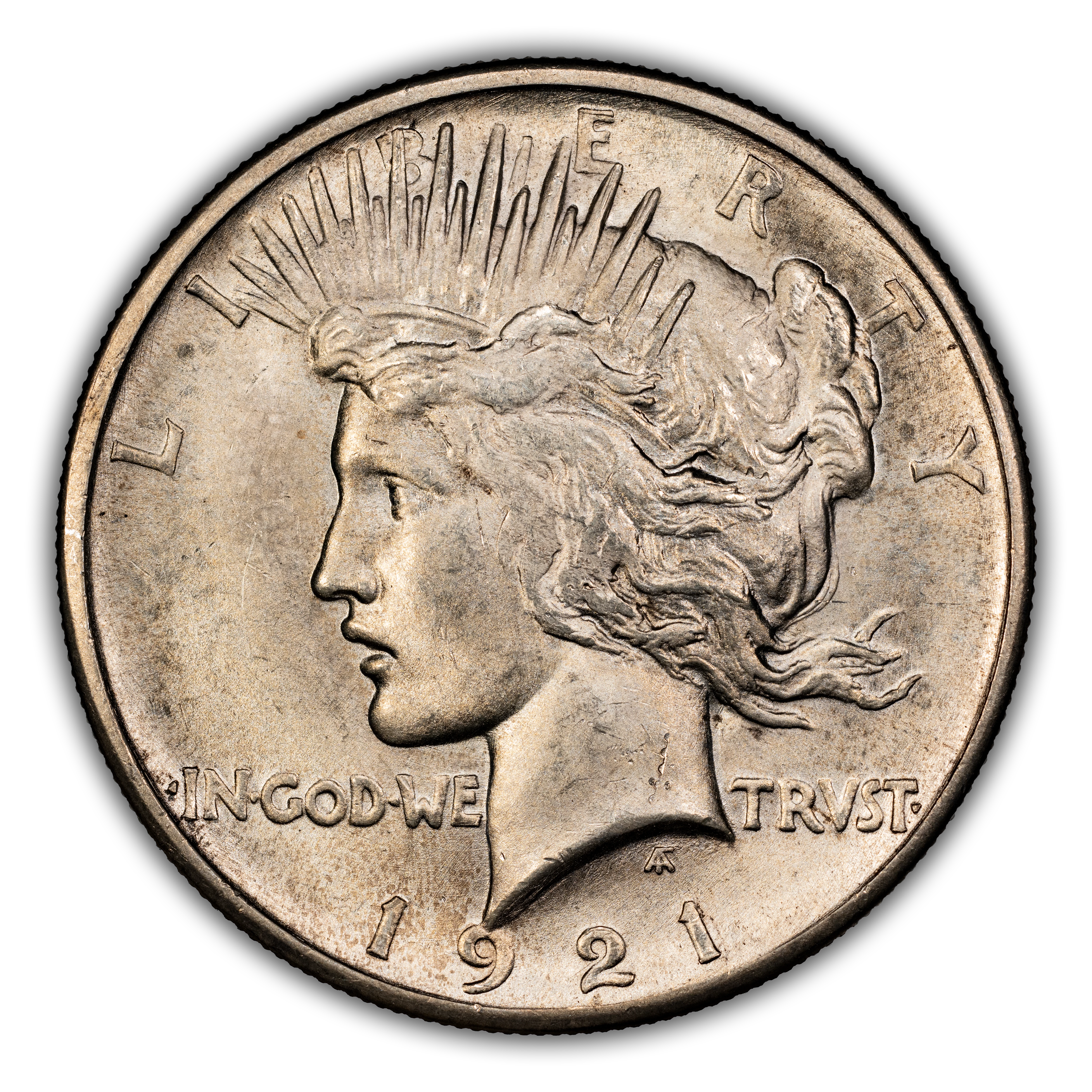 1921 $1  Peace, Polishing Lines, VAM 1F MS thumbnail 2