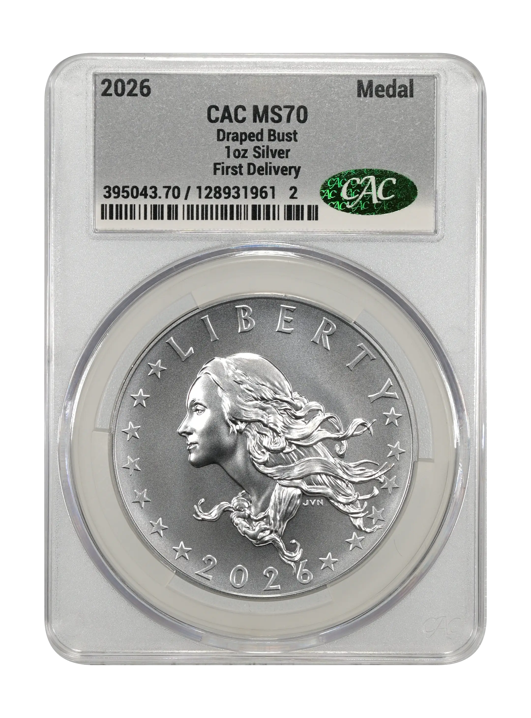 2026 Medal 1oz Silver, Bust Dollar MS thumbnail 9