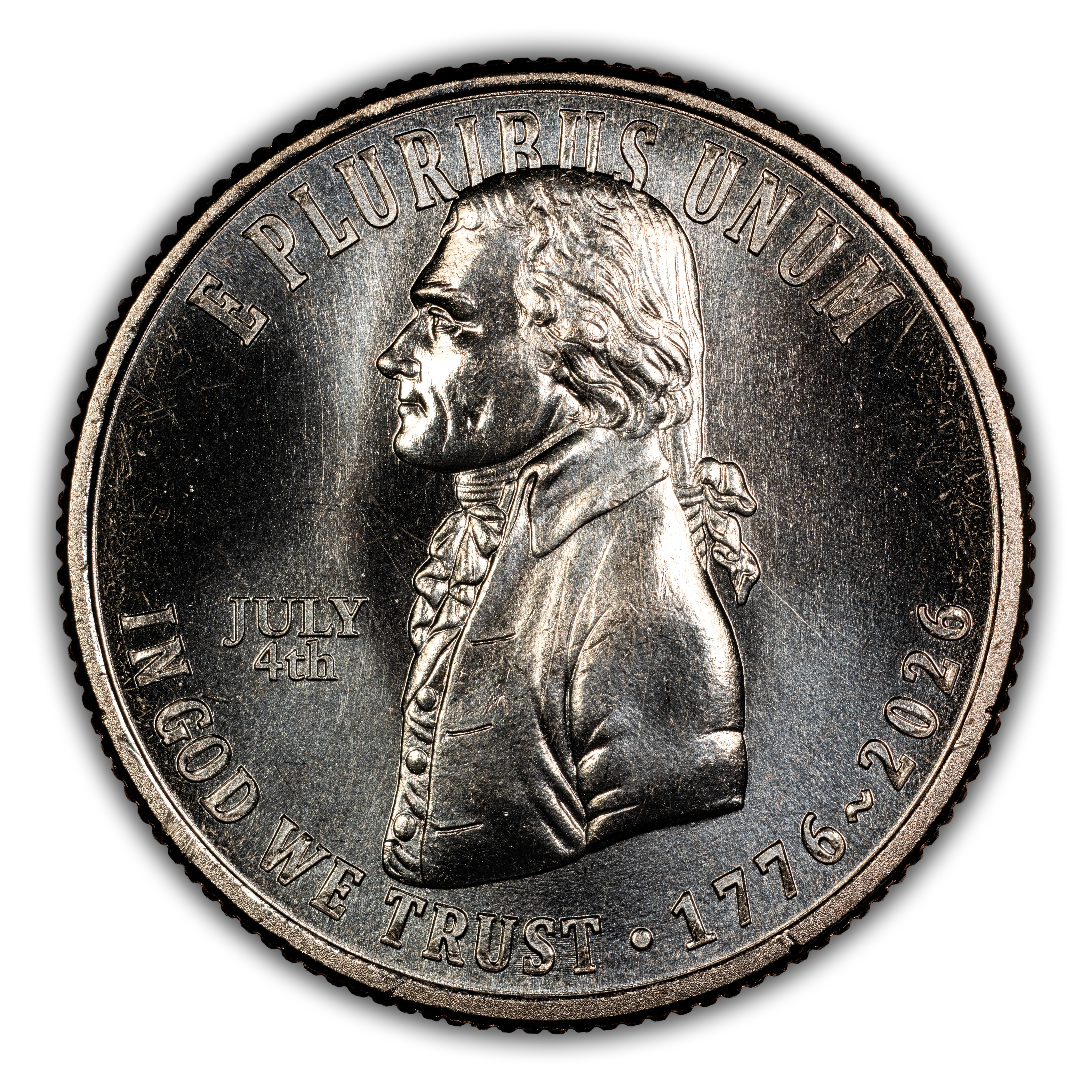 1776~2026 S25c 2.5oz Silver, Declaration of Independence, JULY 4th Privy MS thumbnail 14