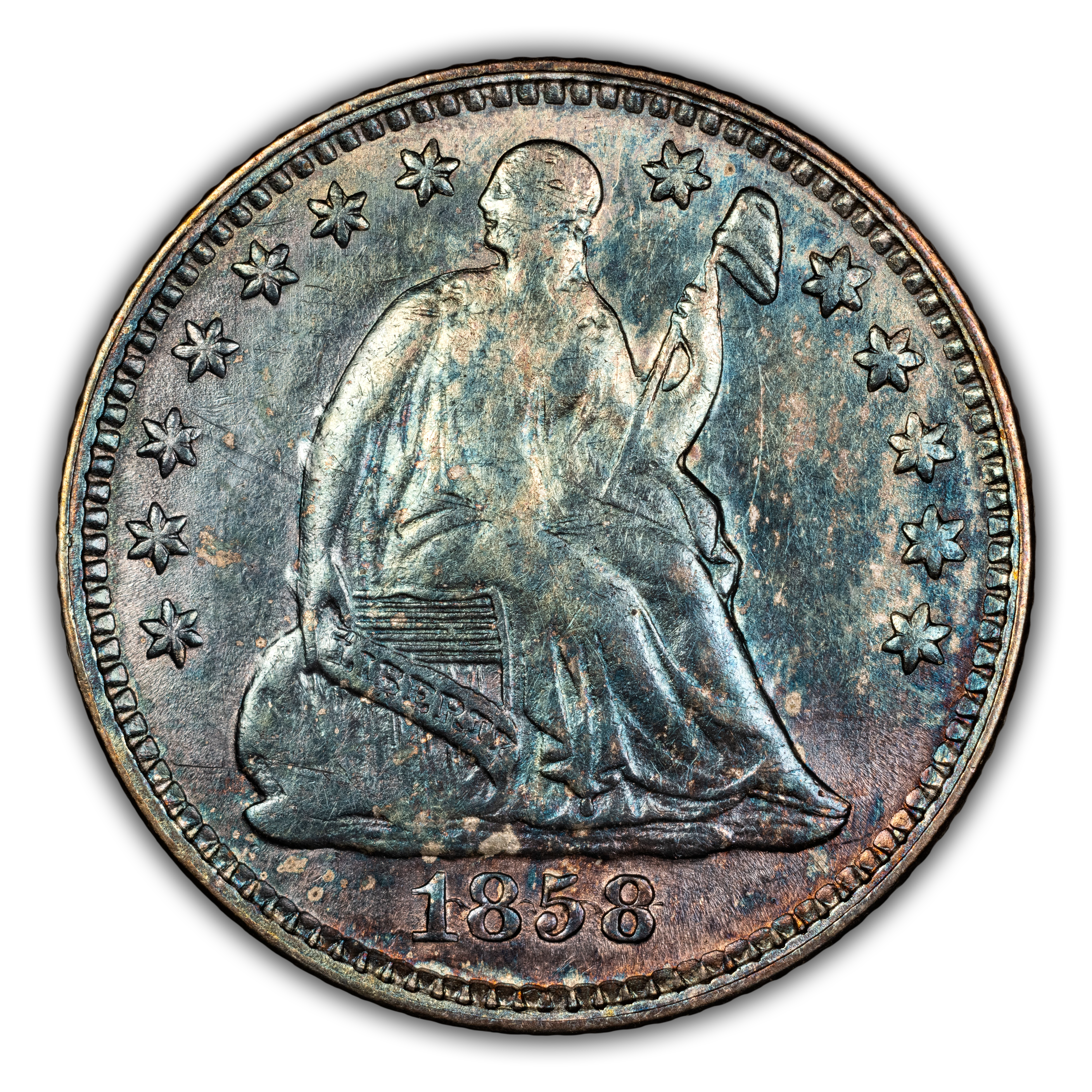 1858 H10c Over Inverted Date MS thumbnail 3