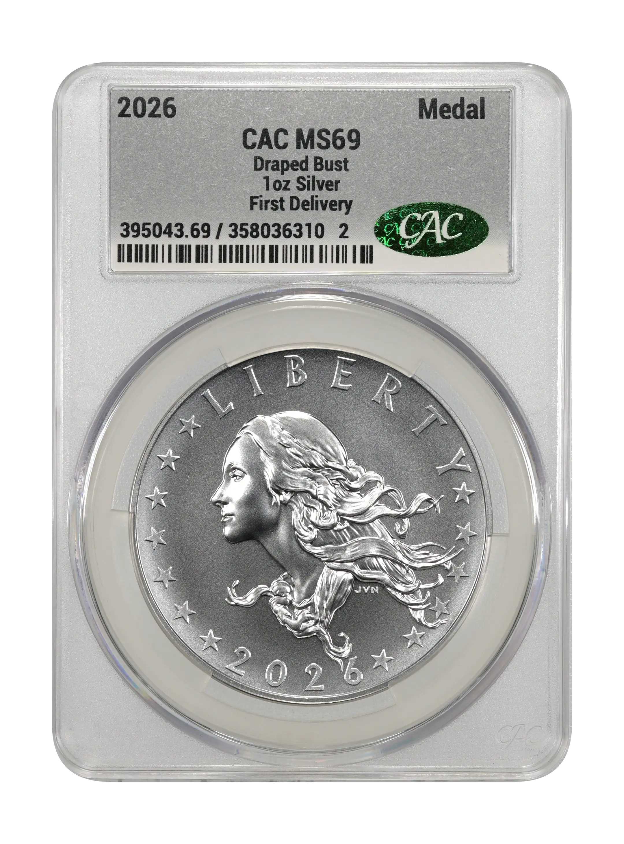 2026 Medal 1oz Silver, Bust Dollar MS thumbnail 10