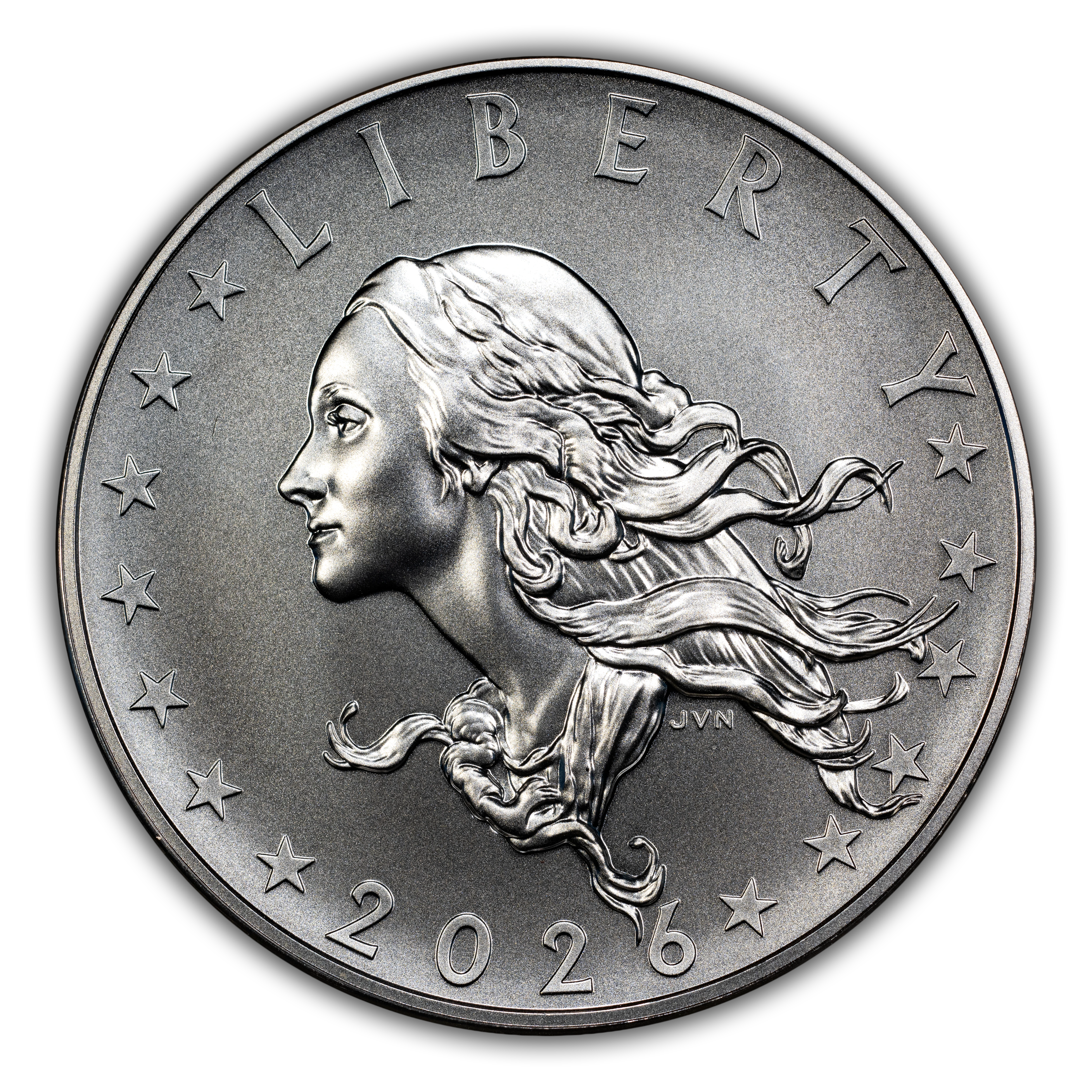 2026 Medal 1oz Silver, Bust Dollar MS thumbnail 2