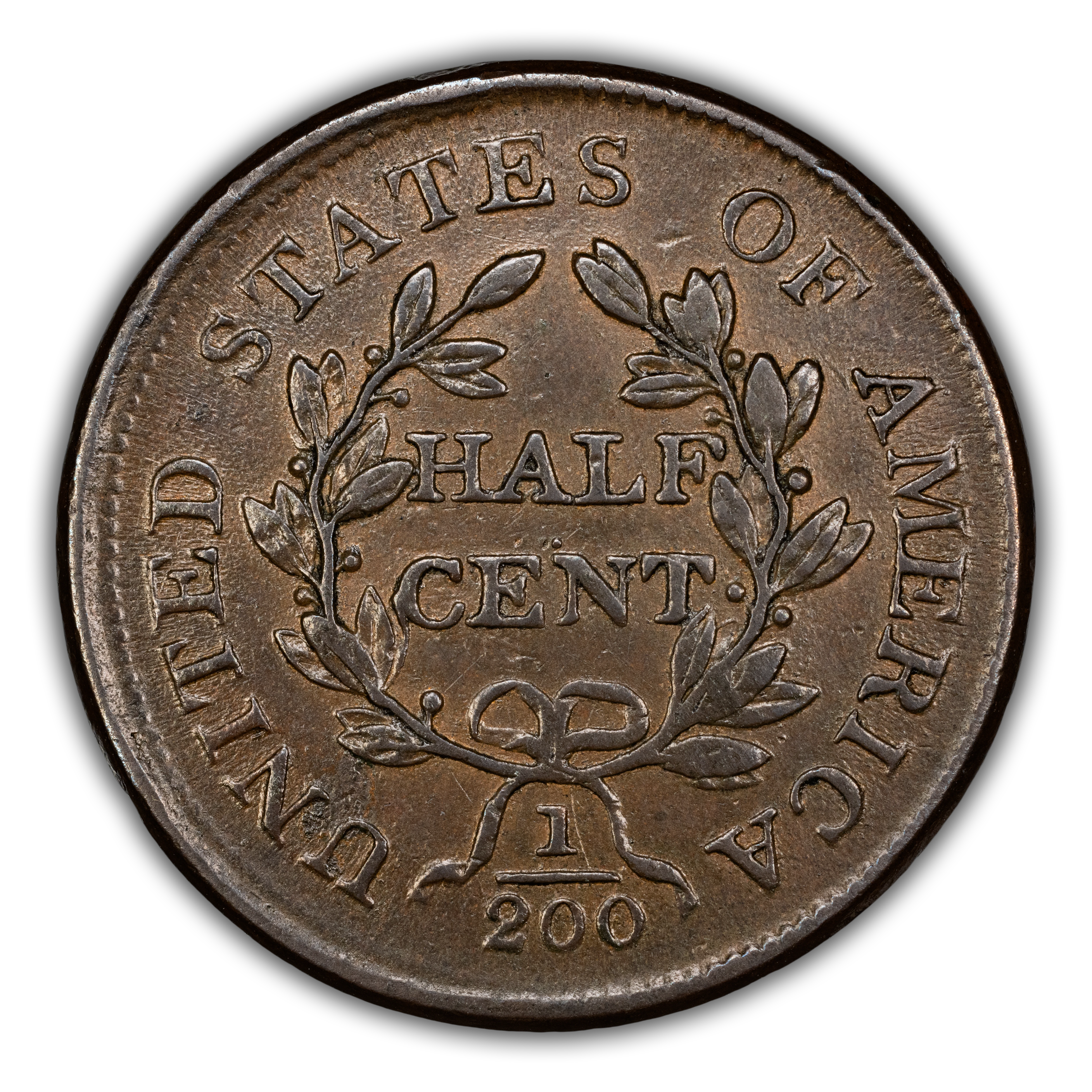 1805 1/2c Small 5, No Stems MS RB MS64 RB thumbnail 21