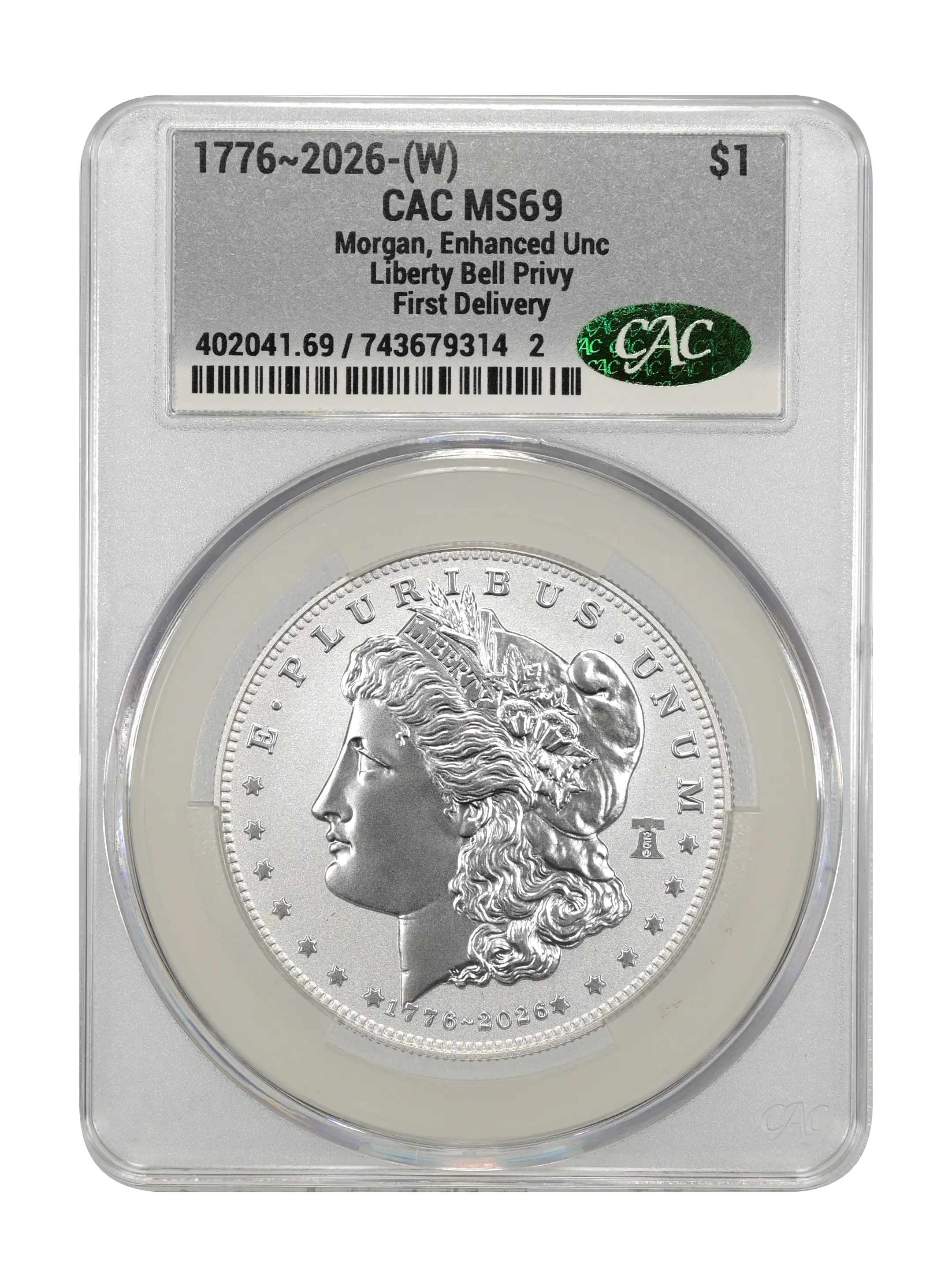 1776~2026-(W) S$1 Morgan, Liberty Bell Privy, Enhanced Uncirculated MS thumbnail 12