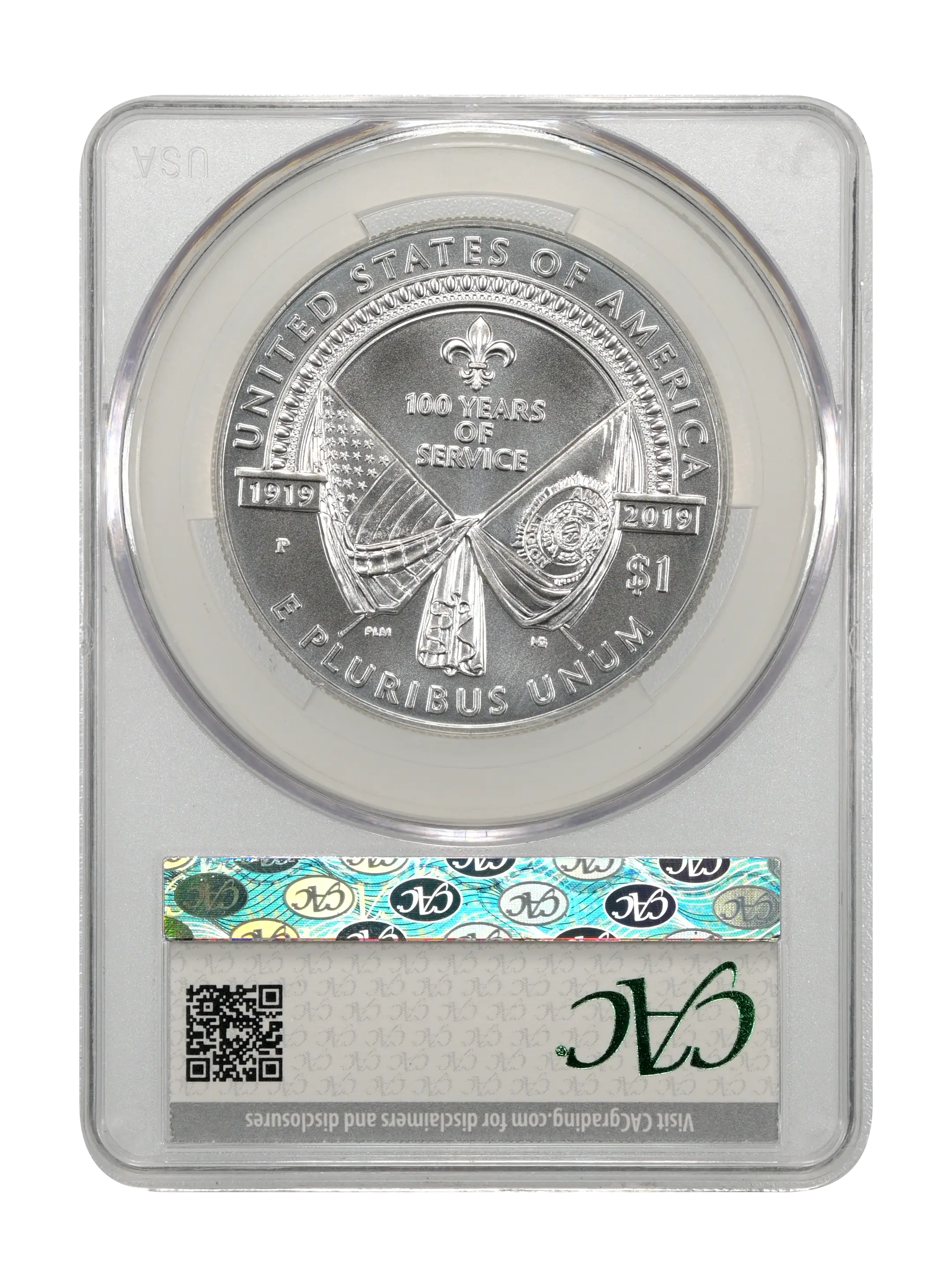 2019-P S$1 American Legion 100th Anniversary MS thumbnail 7