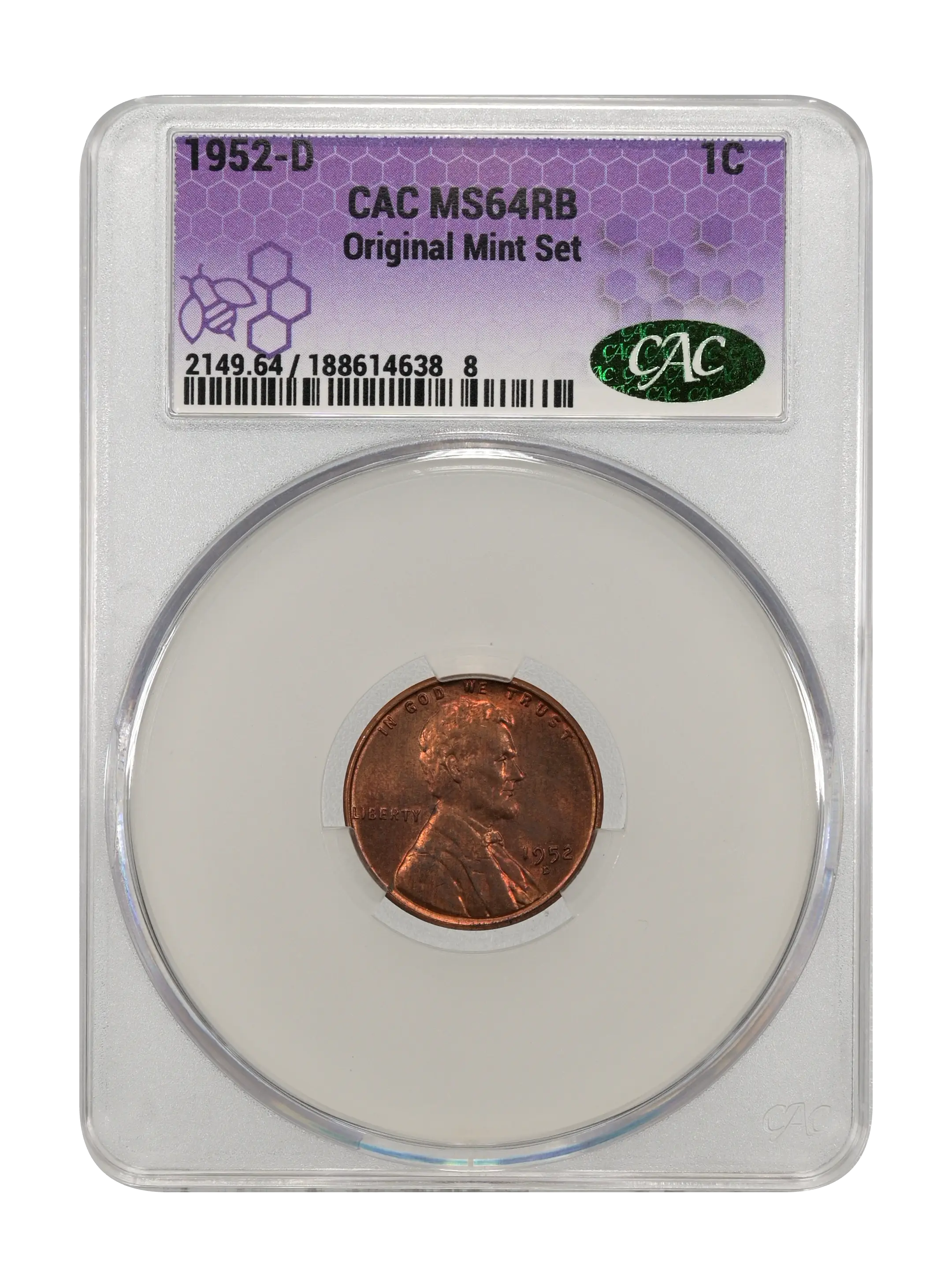 1952-D/S 1c Overmintmark, FS-511 MS RB thumbnail 11