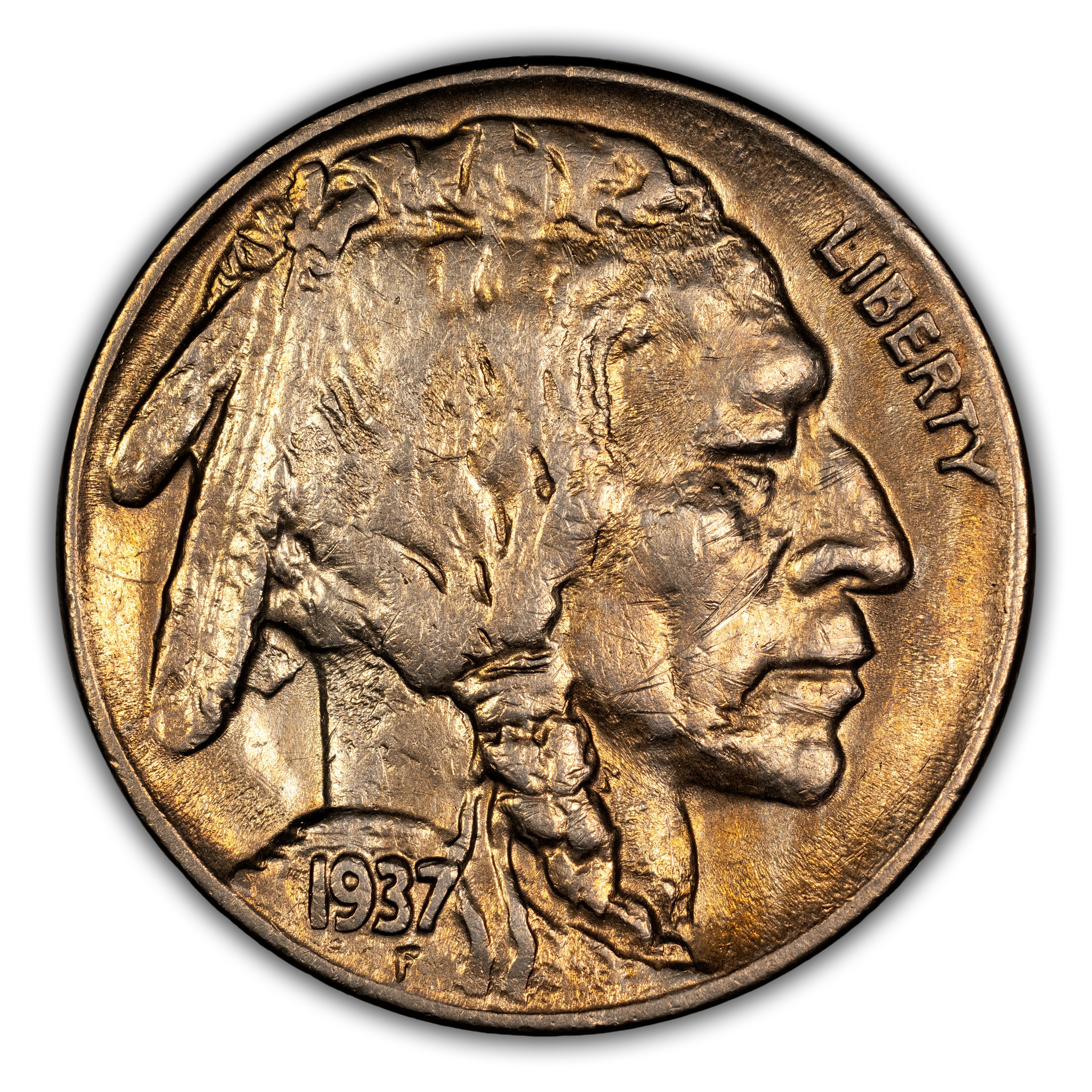 1937-D 5c 3 Legs MS thumbnail 4