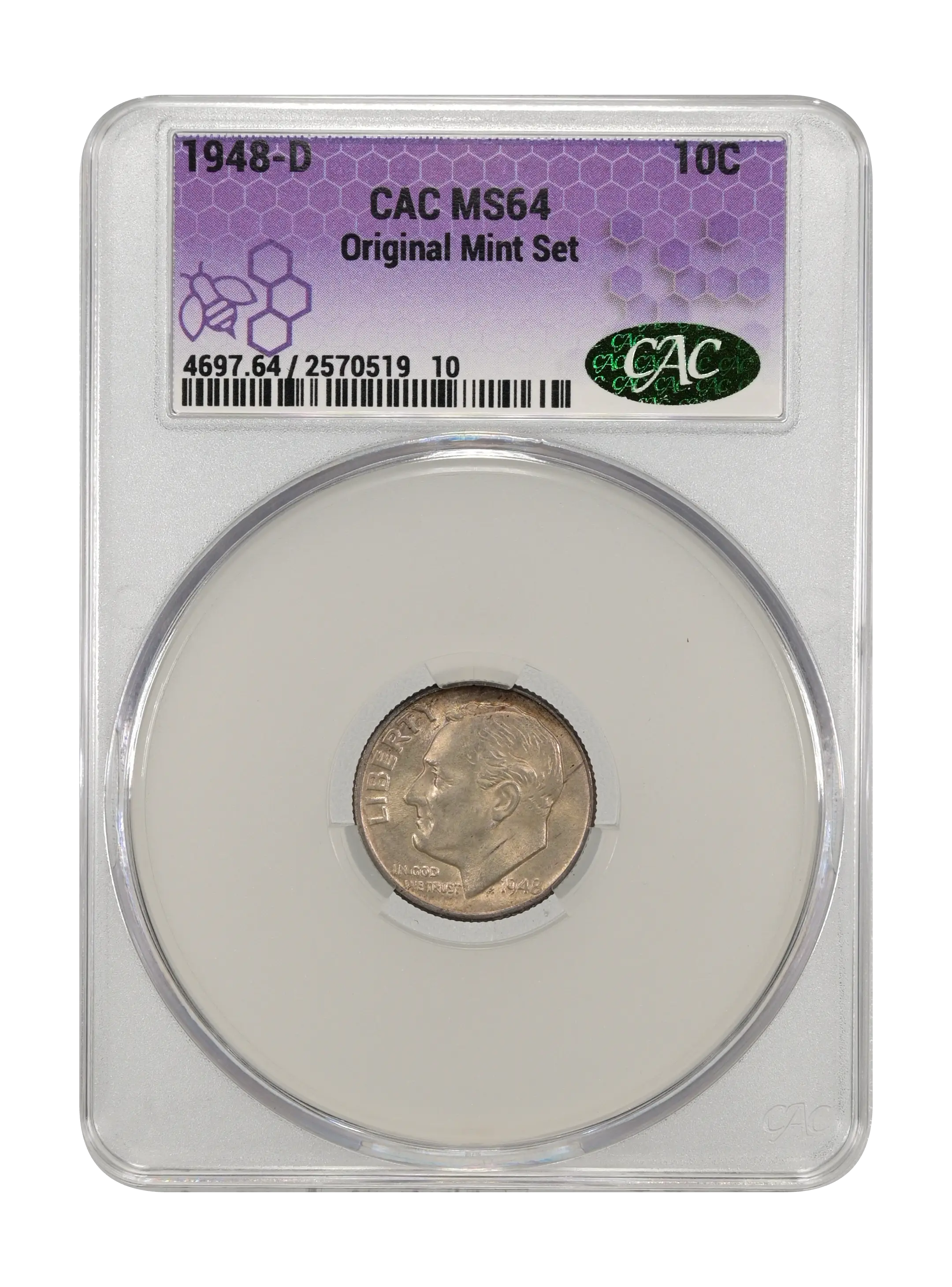 1948-D 10c AU53 CAC thumbnail 24