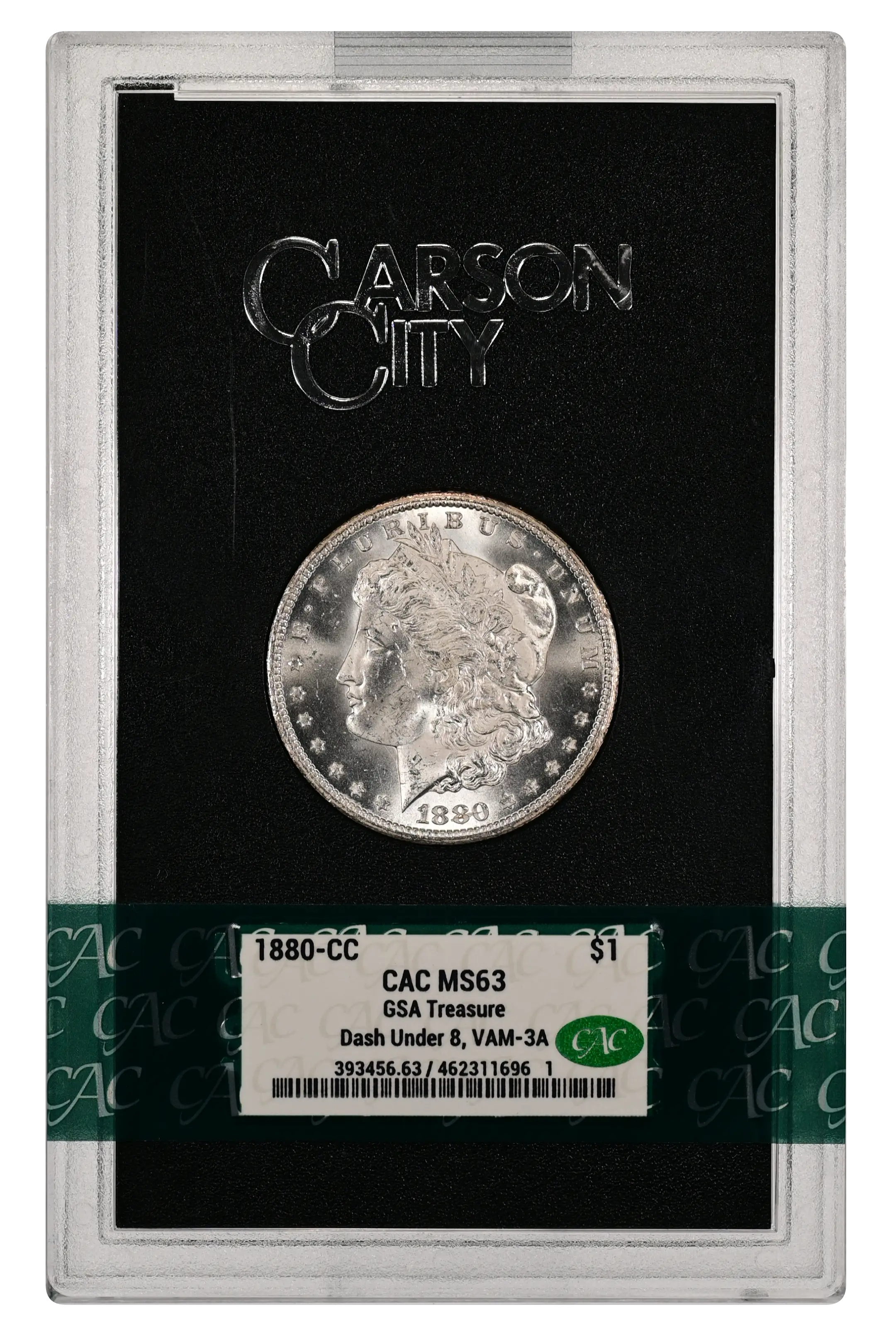 1880-CC $1  GSA Hoard, Dash under 8, Clashed, VAM-3A MS thumbnail 5