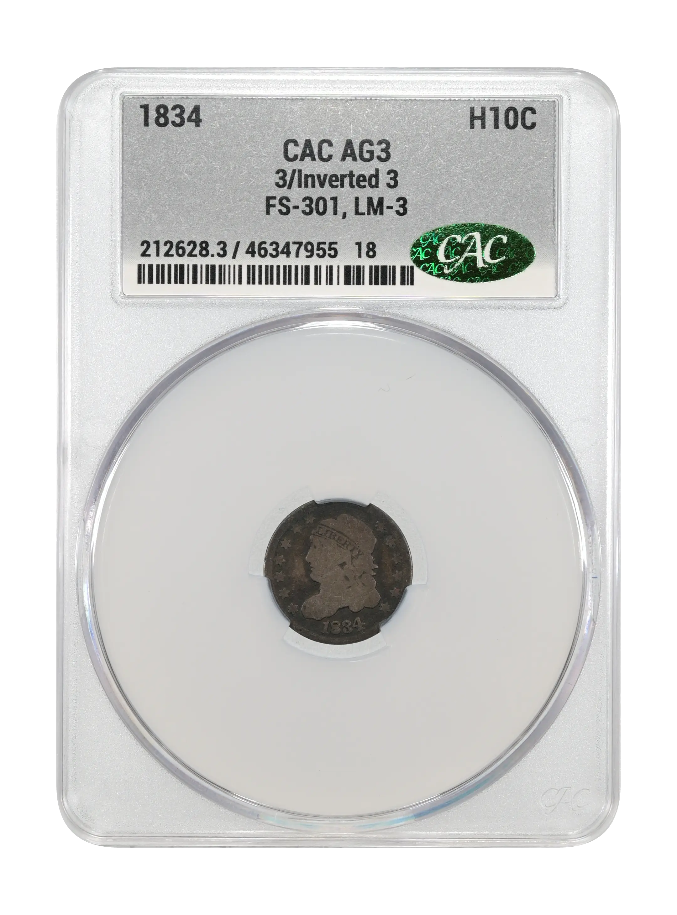 1834 H10c 3/Inverted 3, LM-3, FS-301 MS thumbnail 16