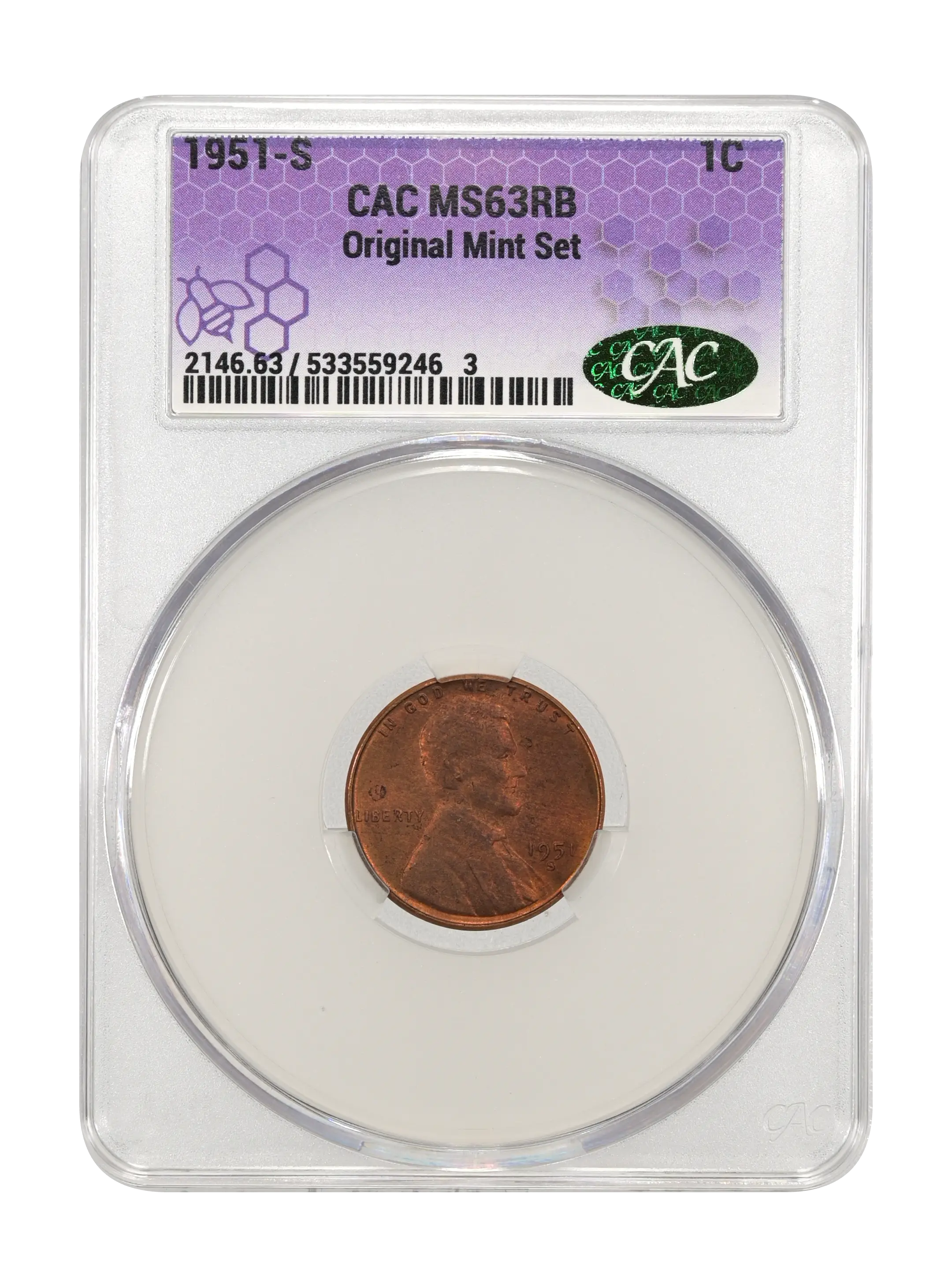 1951-S 1c MS RB thumbnail 3