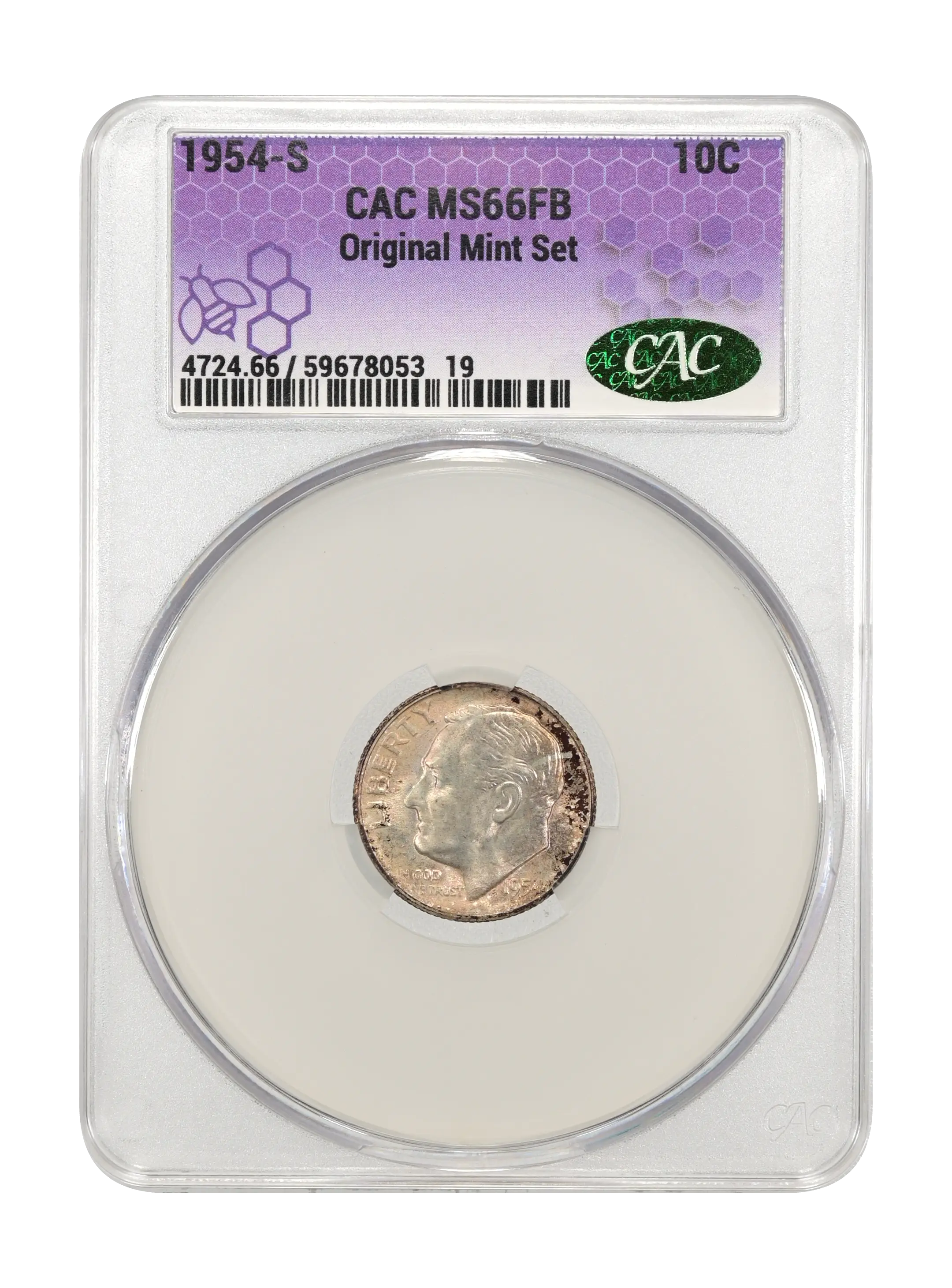 1954-S 10c Missing Designer's Initials, FS-401 MS FB MS64 FB thumbnail 23