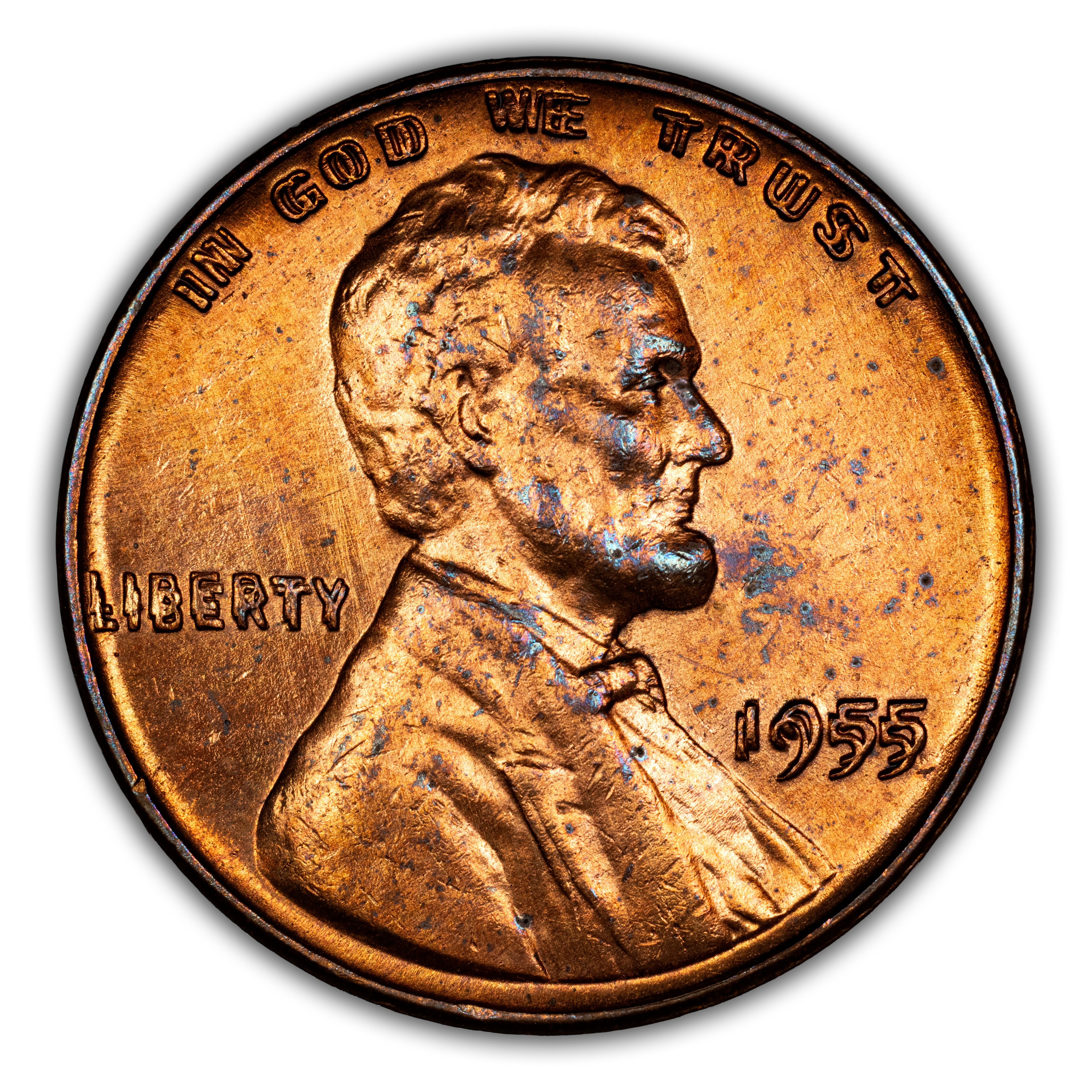 1955 1c Doubled Die Obverse MS BN thumbnail 3
