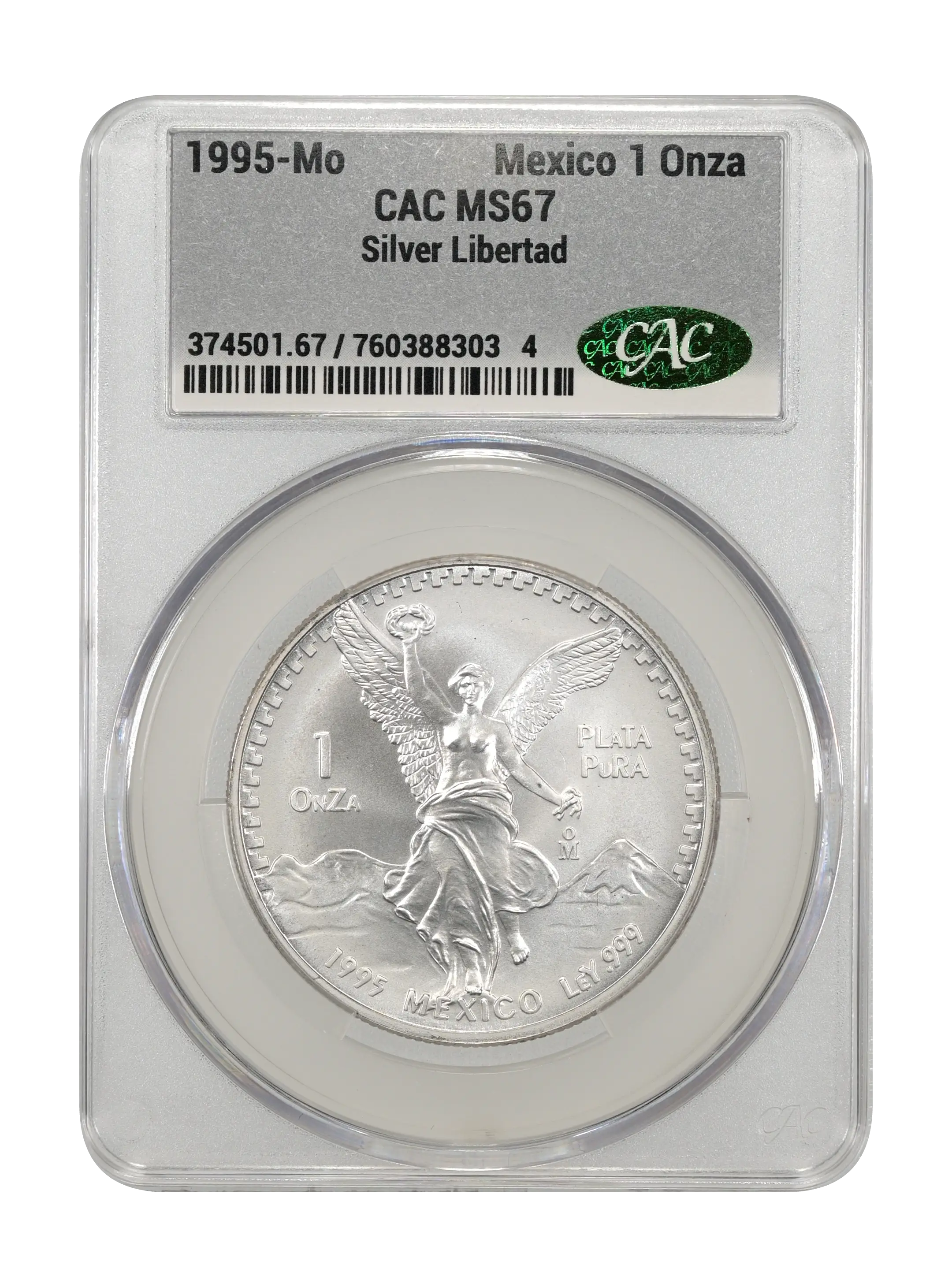 1995-Mo 1 Onza Libertad, Silver MS (KM-494.3) thumbnail 17