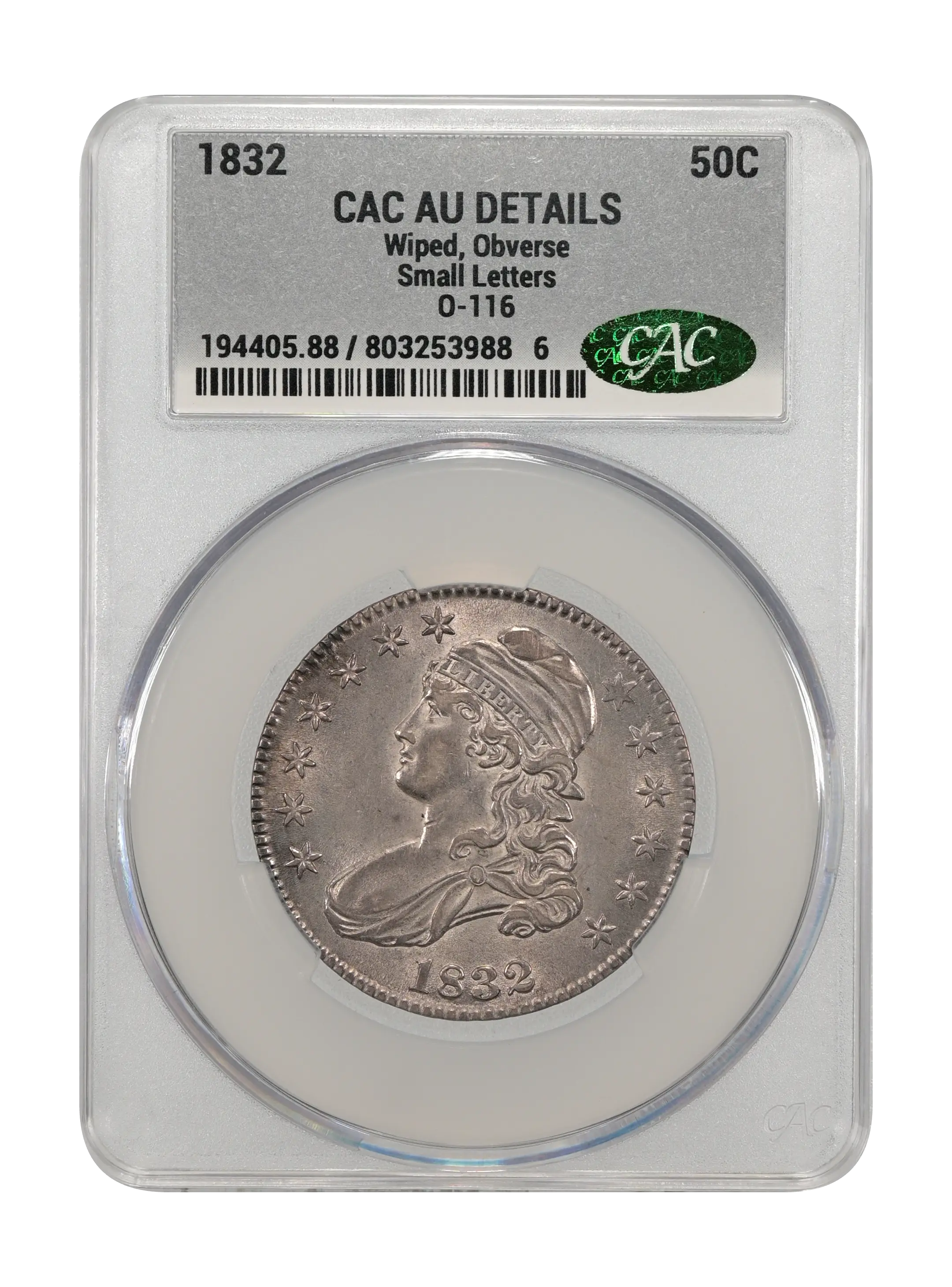 1832 50c Small Letters, O-116 MS thumbnail 9