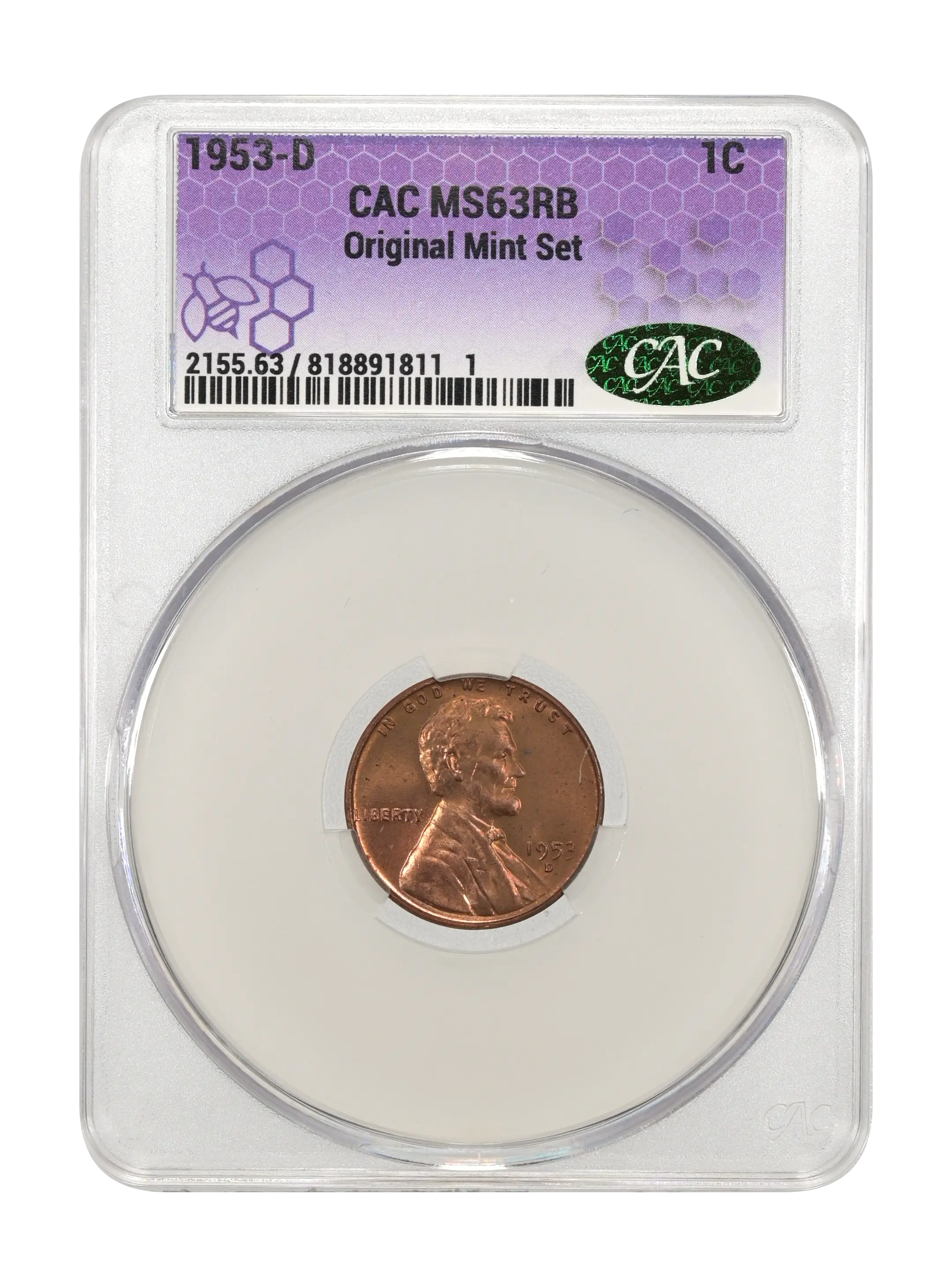 1953-D/D 1c Repunched Mintmark, FS-501 MS RB thumbnail 5