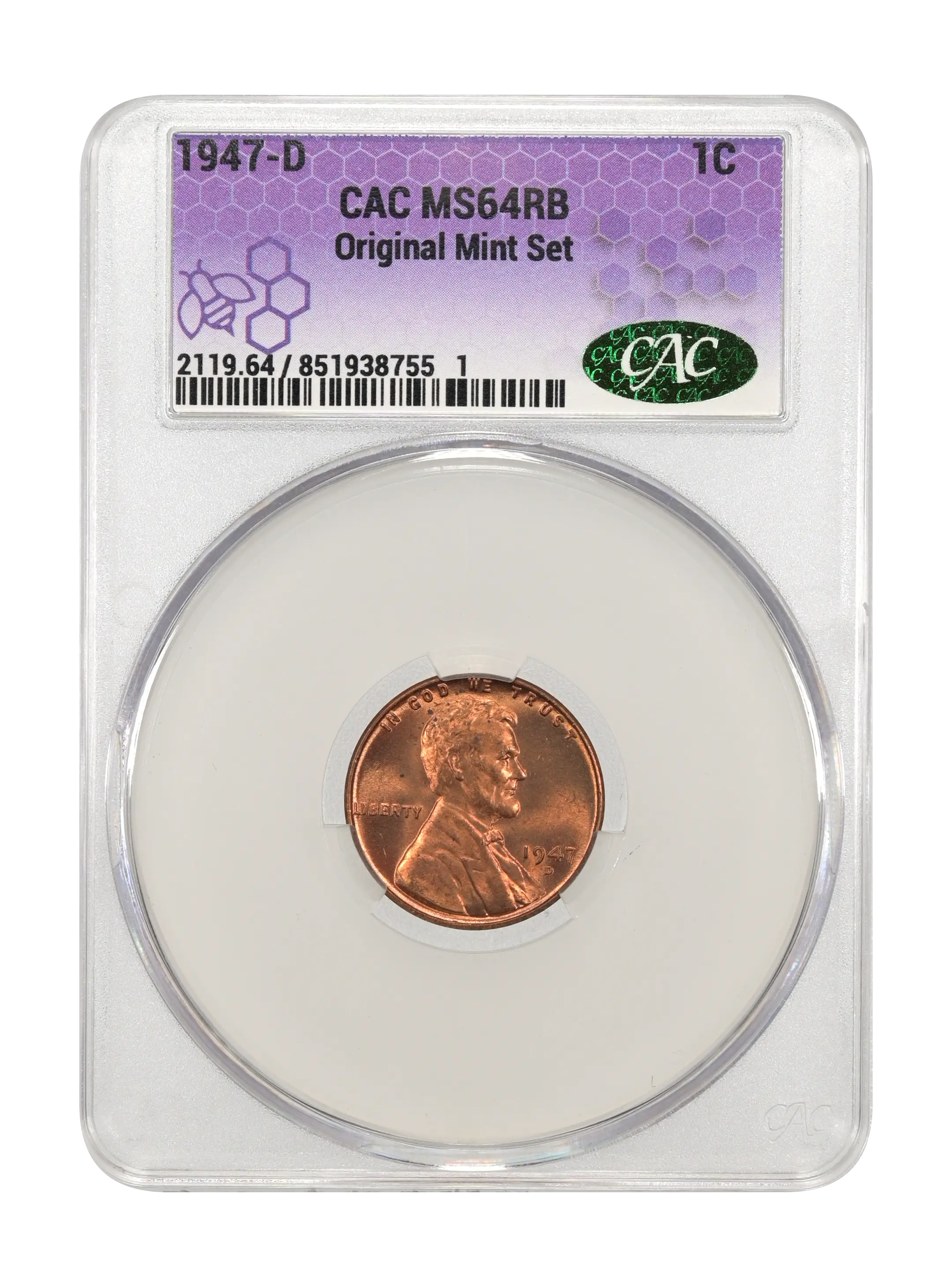 1947-D 1c MS RB thumbnail 5