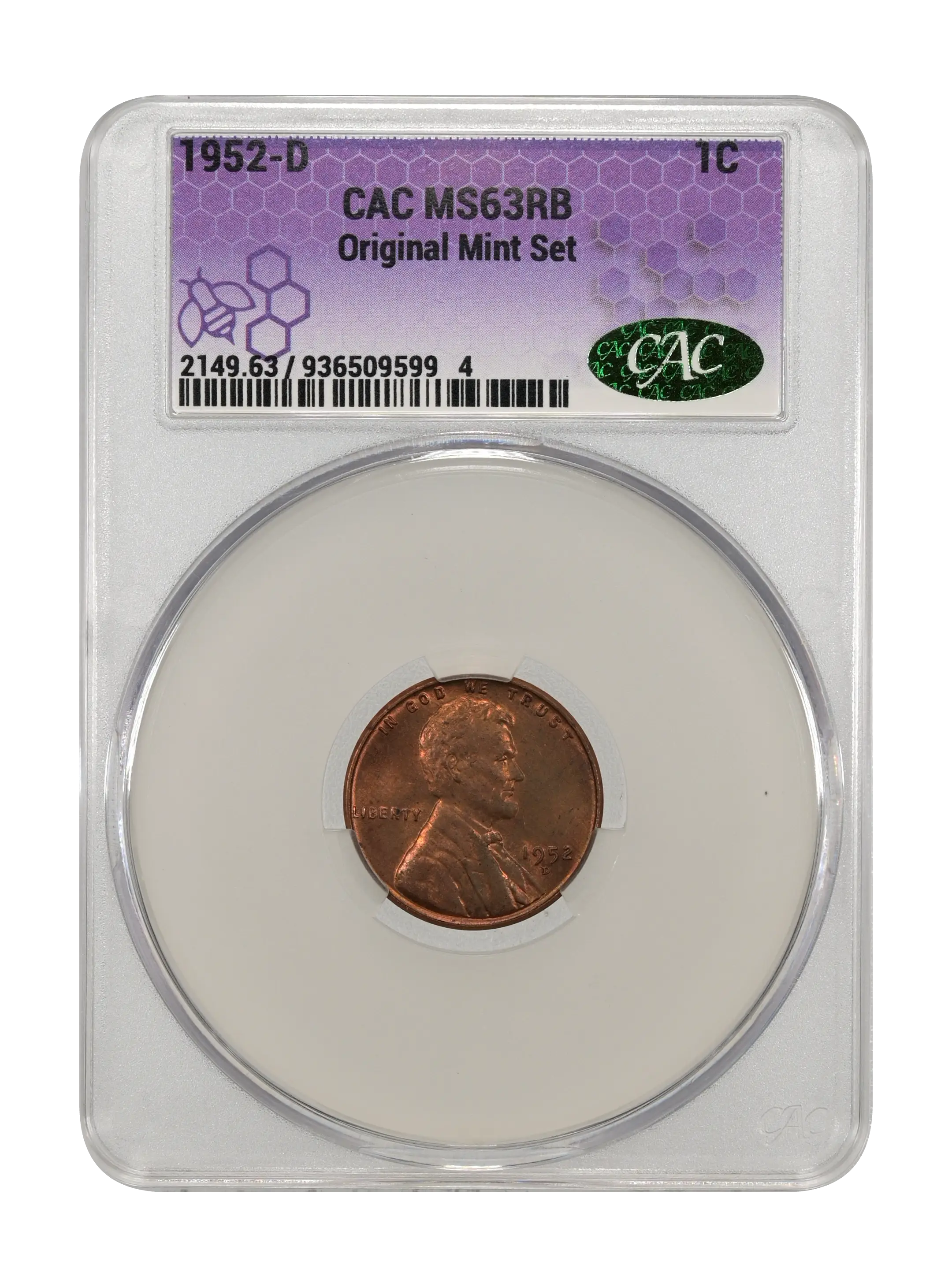 1952-D/S 1c Overmintmark, FS-511 MS RB thumbnail 14