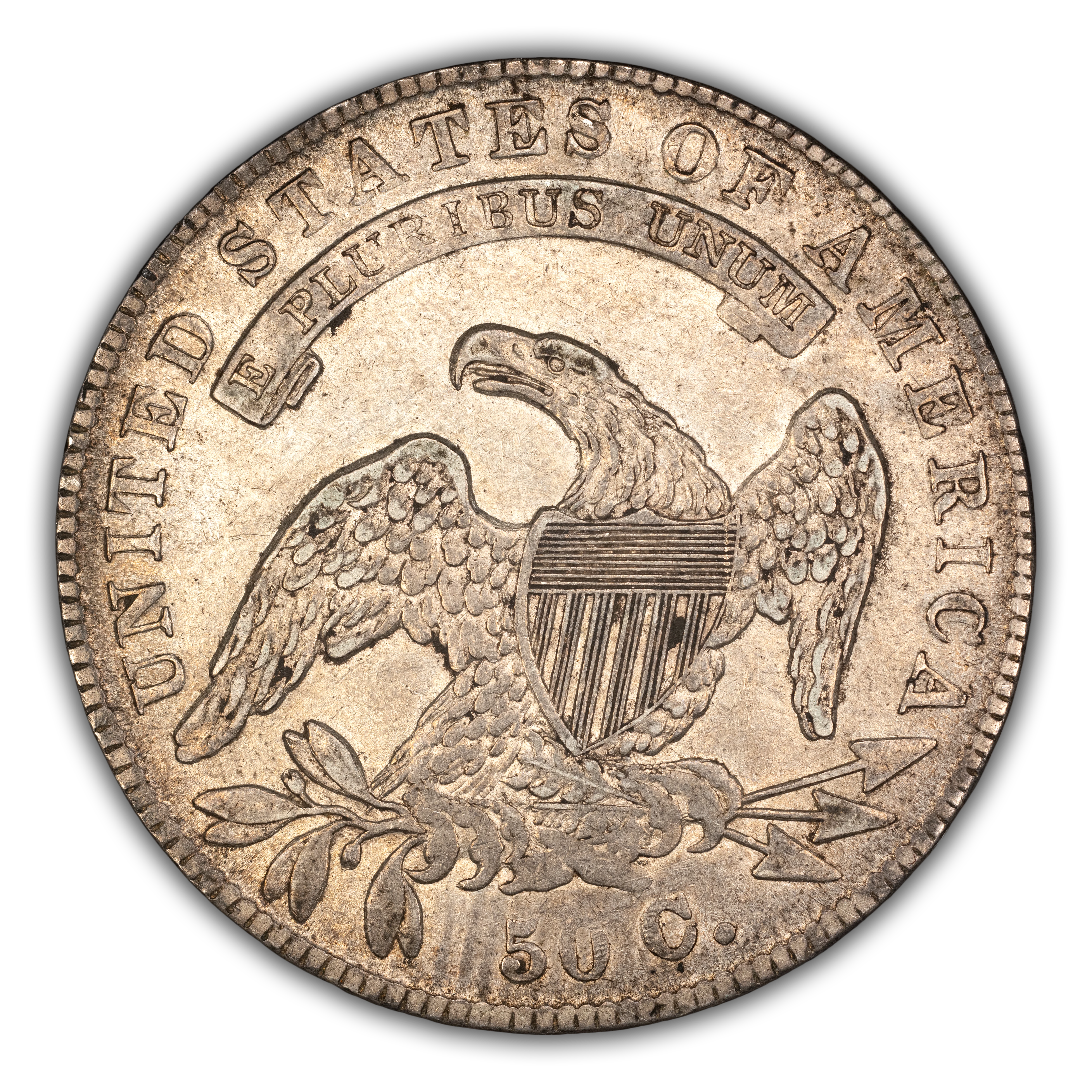 1836 50c Lettered Edge, O-105 MS thumbnail 4