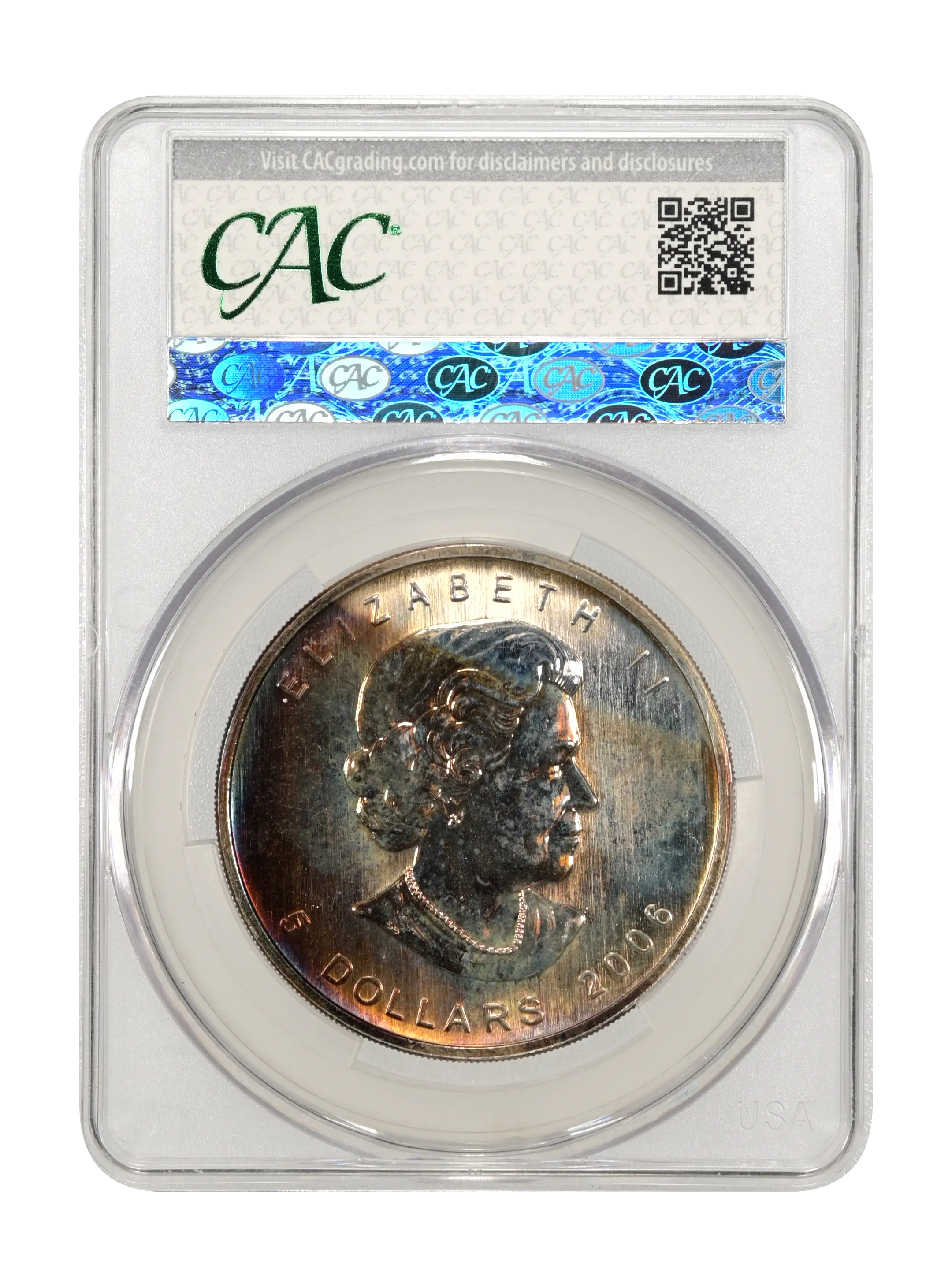2006 S$5 1oz Silver, Maple Leaf MS thumbnail 4