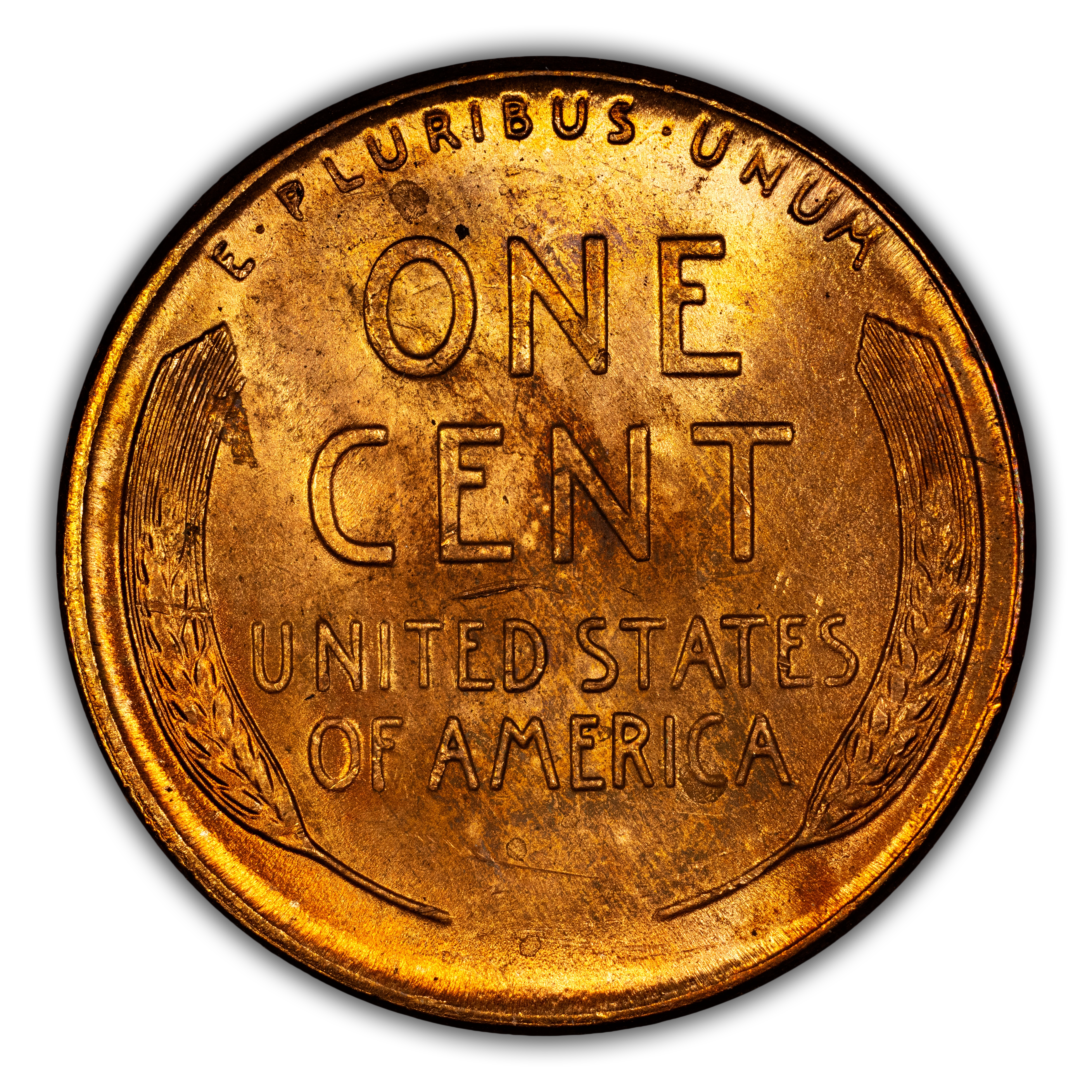 1949-D/D 1c Repunched Mintmark, FS-501 MS RB MS63 RB thumbnail 2
