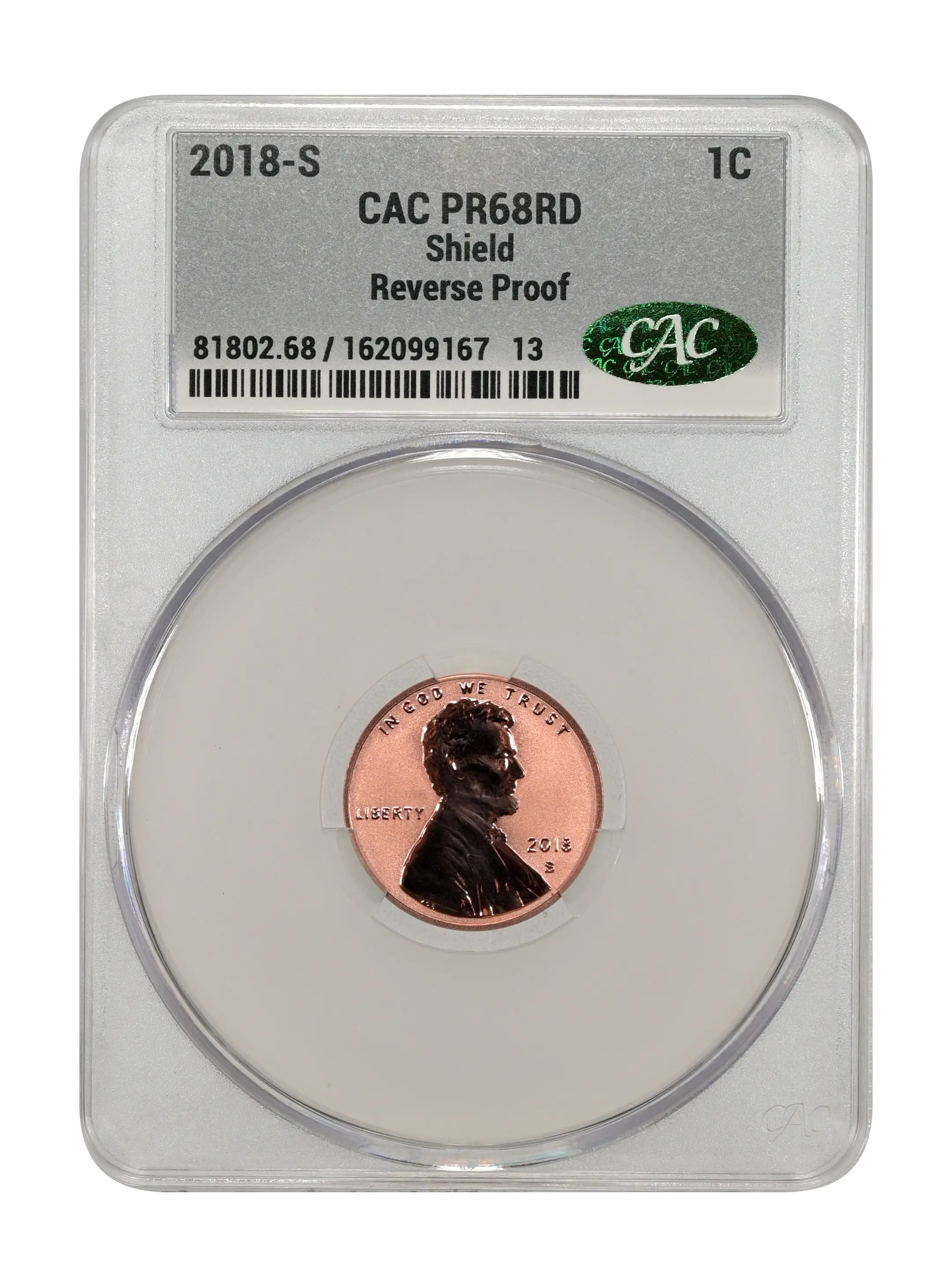 2018-S 1c Shield, Reverse Proof PR RD thumbnail 5