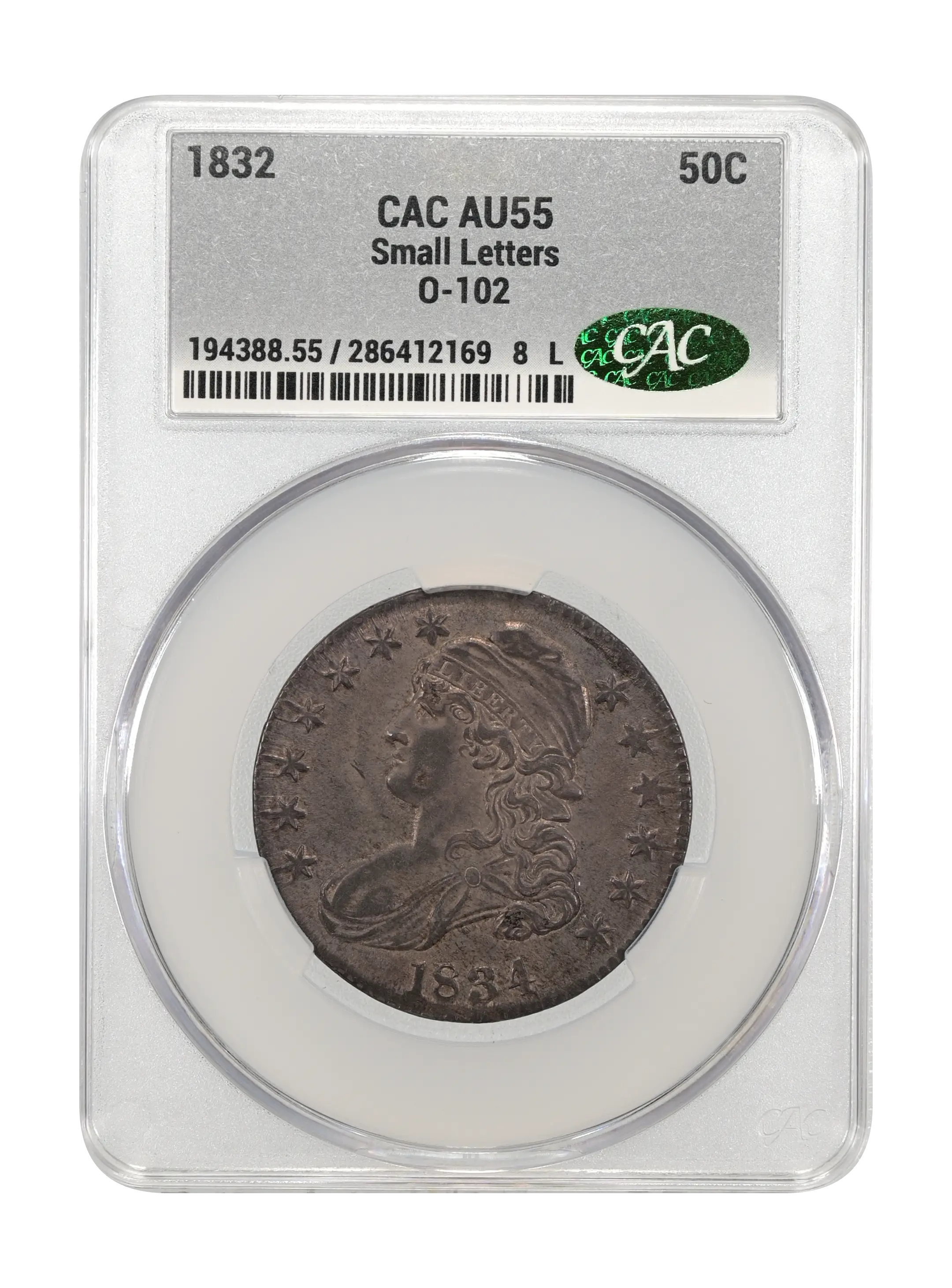 1832 50c Small Letters, O-102 MS thumbnail 13