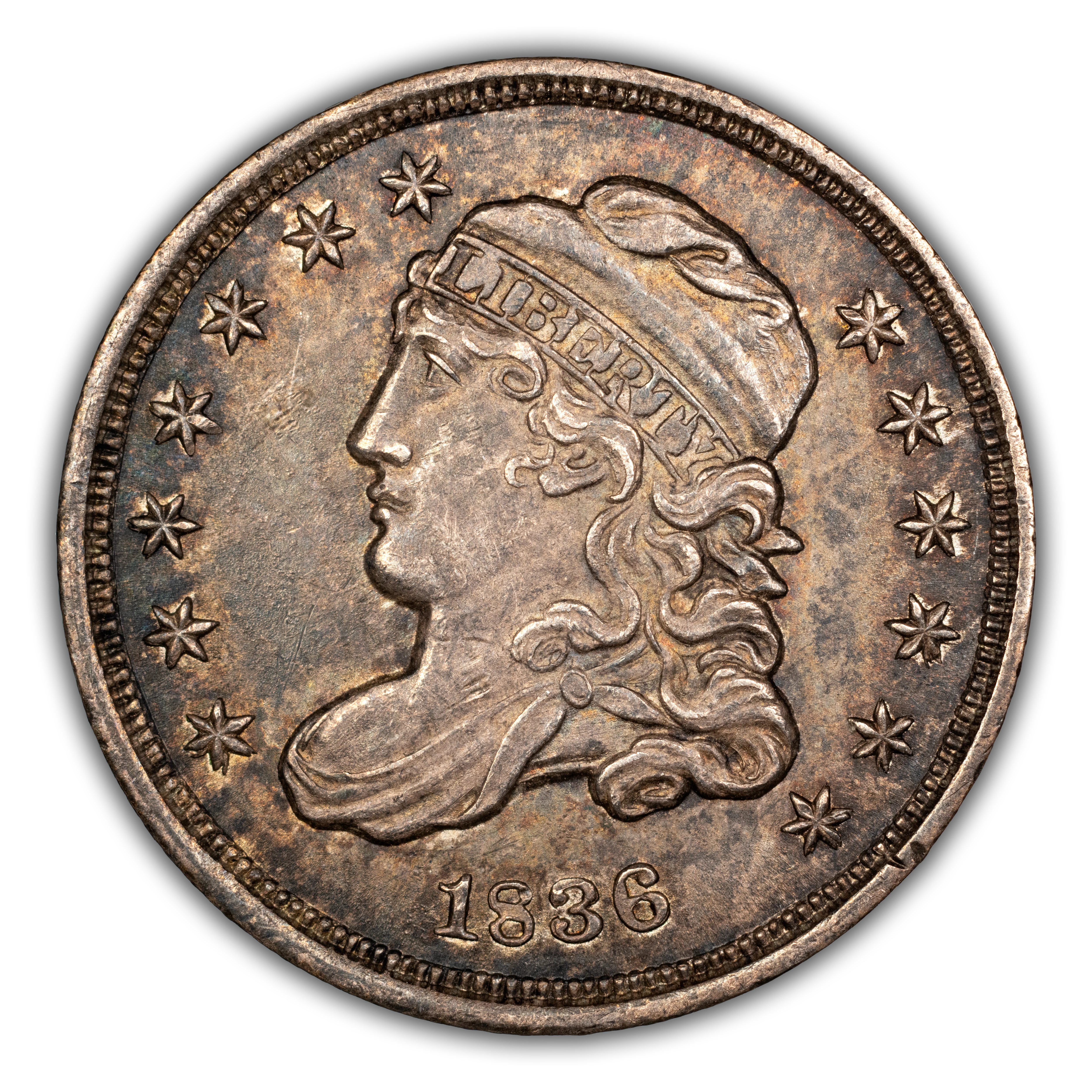 1836 H10c Small 5c, LM-4 MS