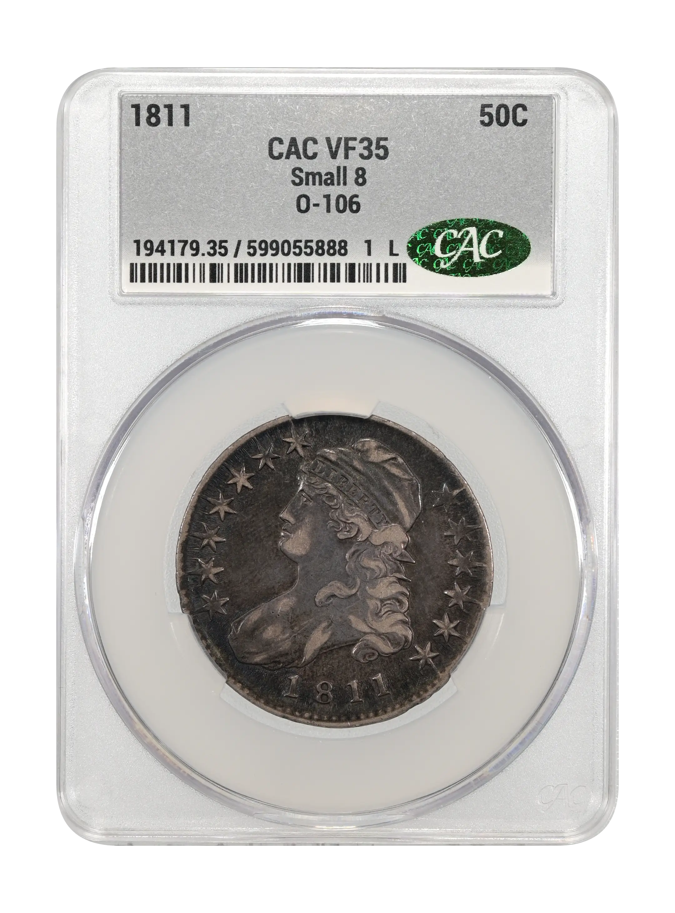 1811 50c Small 8, O-106 MS thumbnail 10
