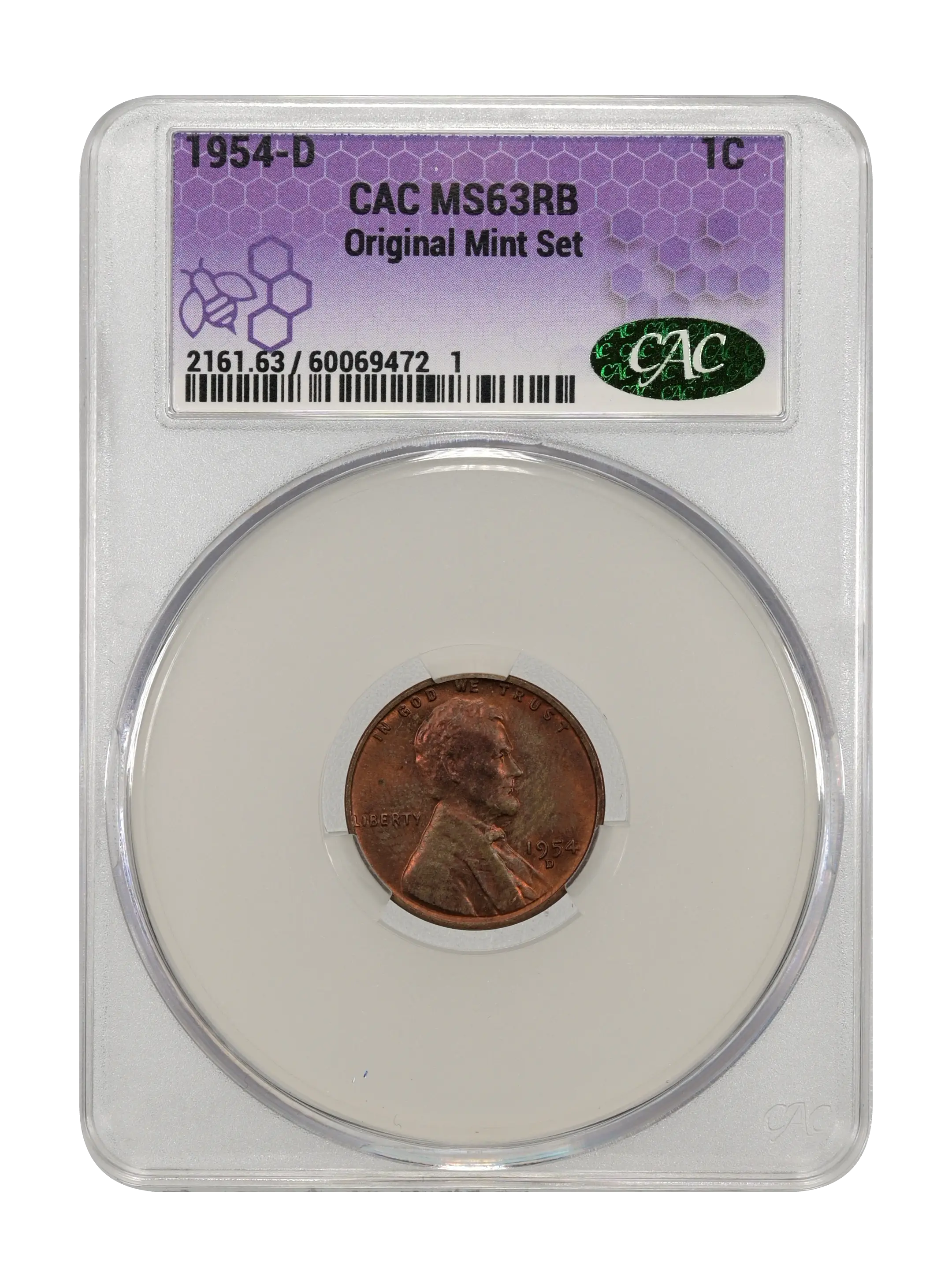 1954-D/D/D 1c Repunched Mintmark, FS-501 MS RB MS62 RB thumbnail 5