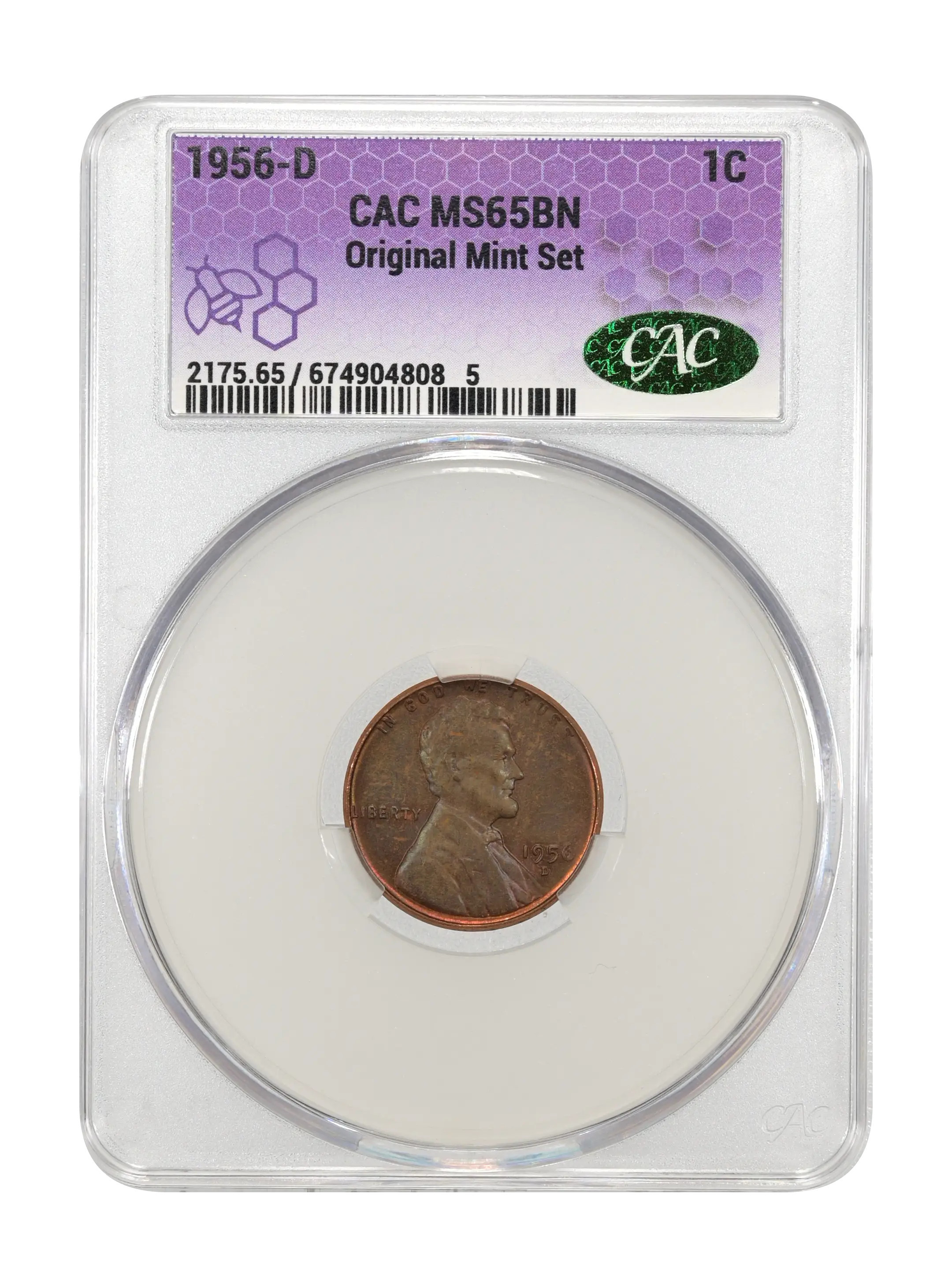 1956-D/D 1c Repunched Mintmark, FS-502 MS BN AU55 BN thumbnail 21