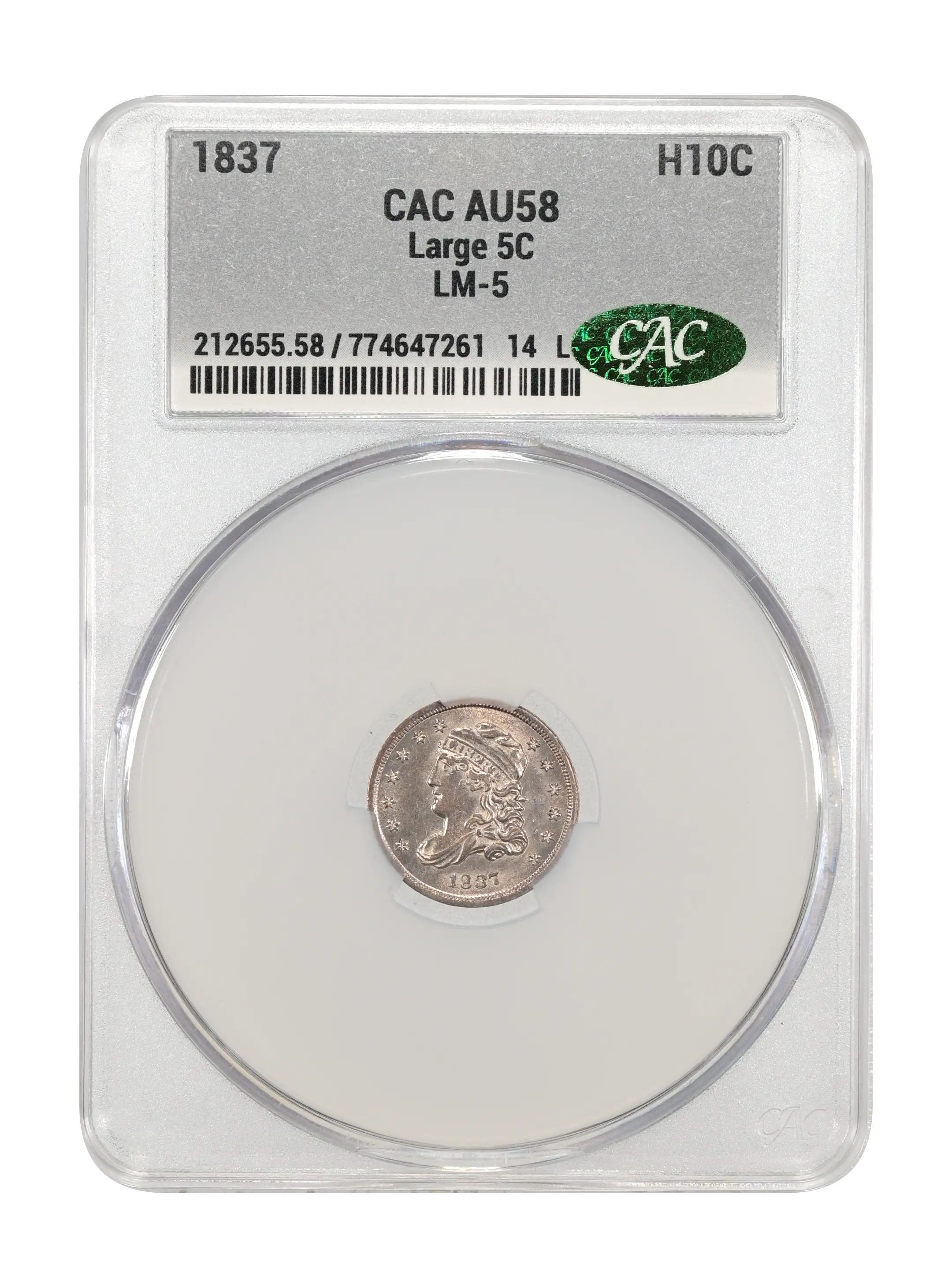 1837 H10c Large 5C, LM-5 MS thumbnail 11