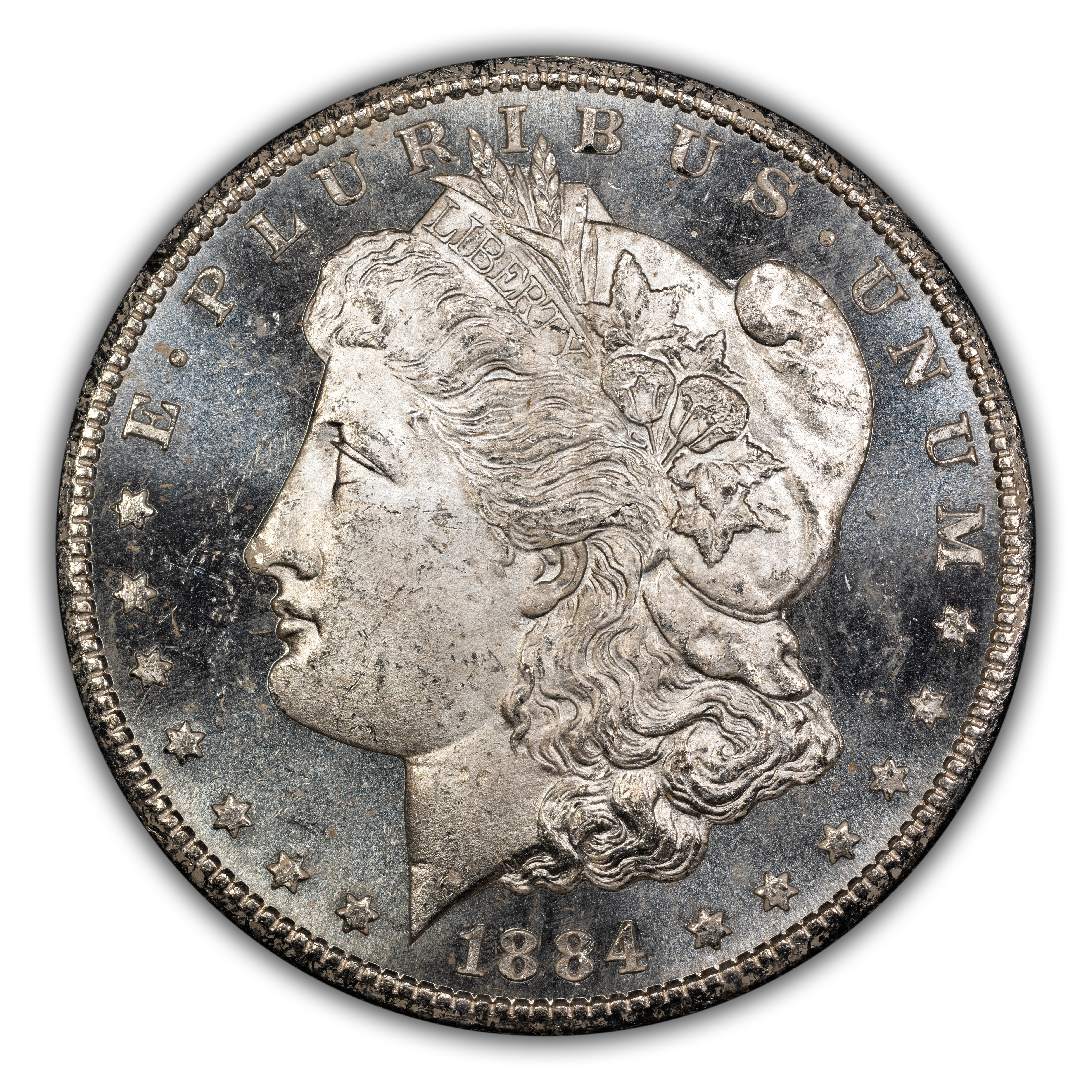 1884-CC $1  GSA Hoard, Doubled 18 Top, VAM-2 MS PL thumbnail 2