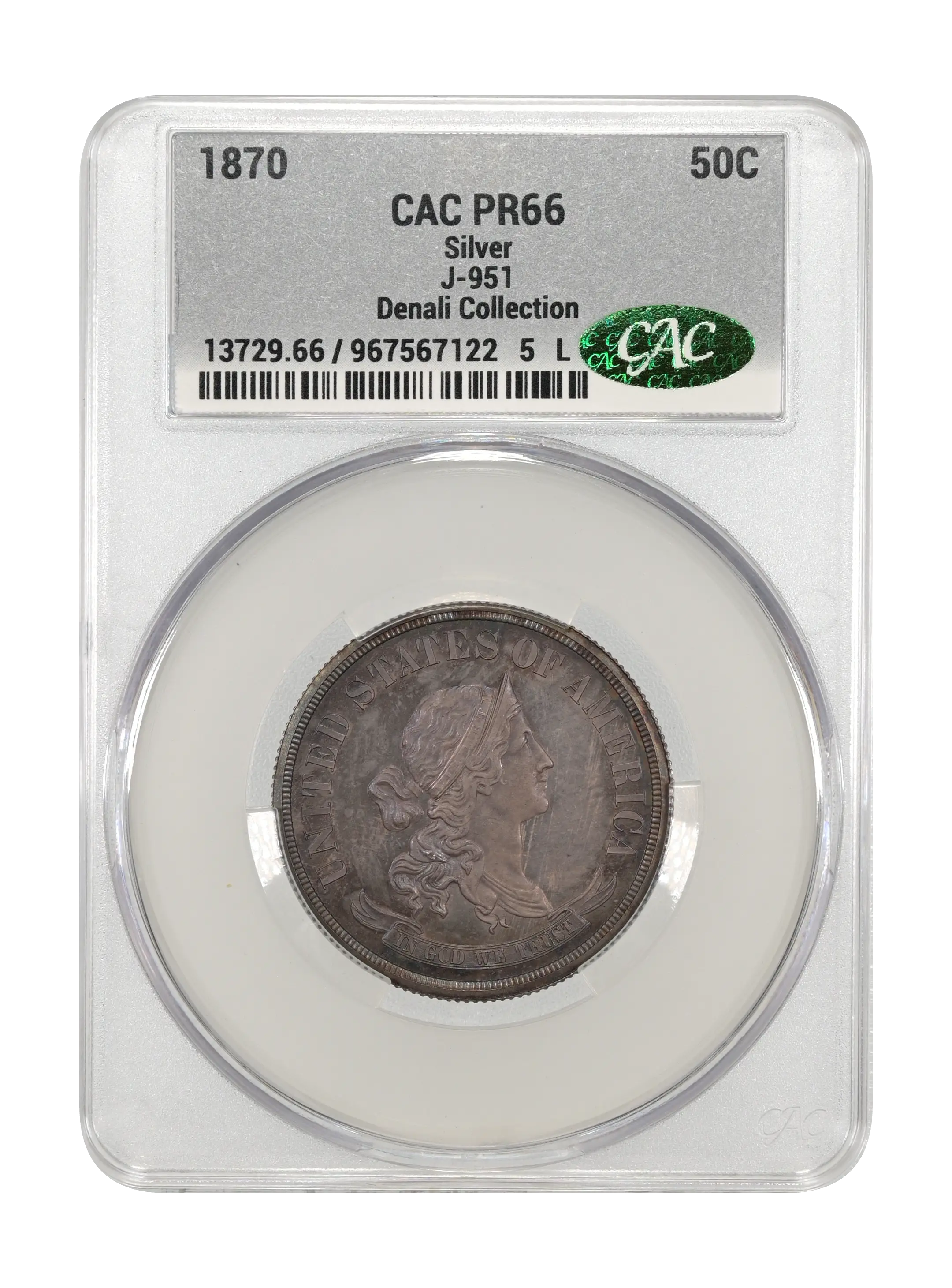 1870 P50c Silver, J-951 PR thumbnail 9