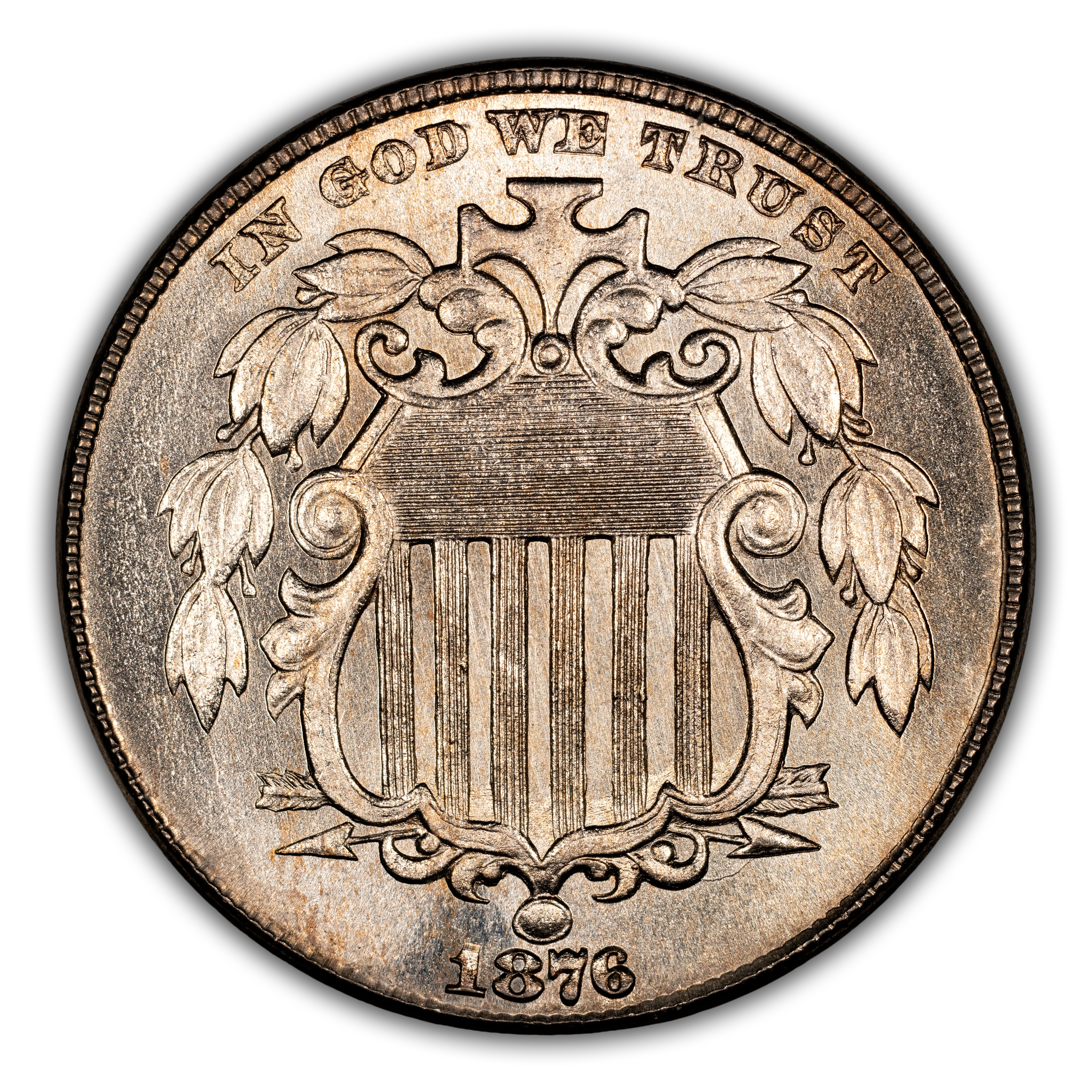 1876 5c Tripled Die Obverse, FS-101 AG3 thumbnail 2