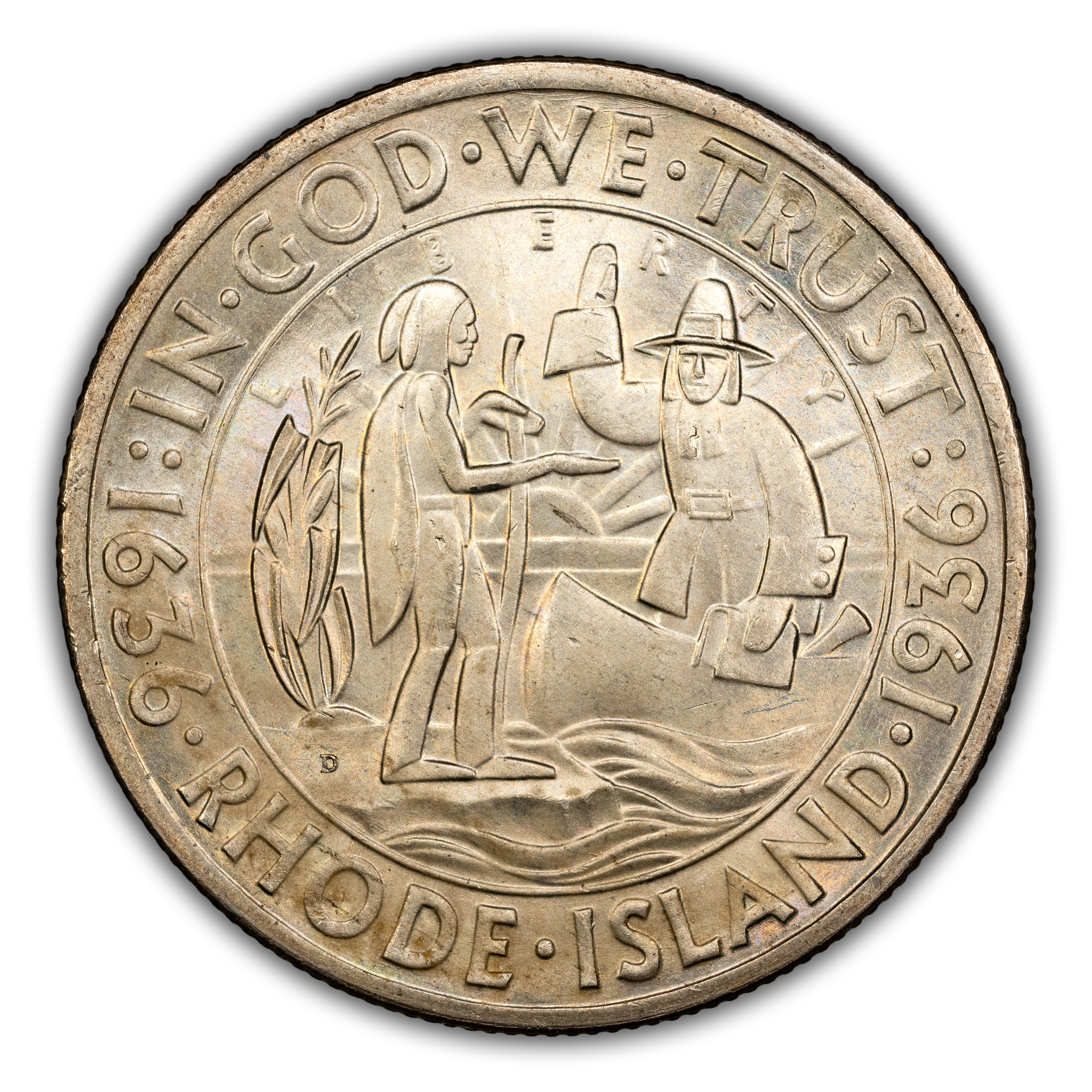 1936-D 50c Rhode Island MS thumbnail 2