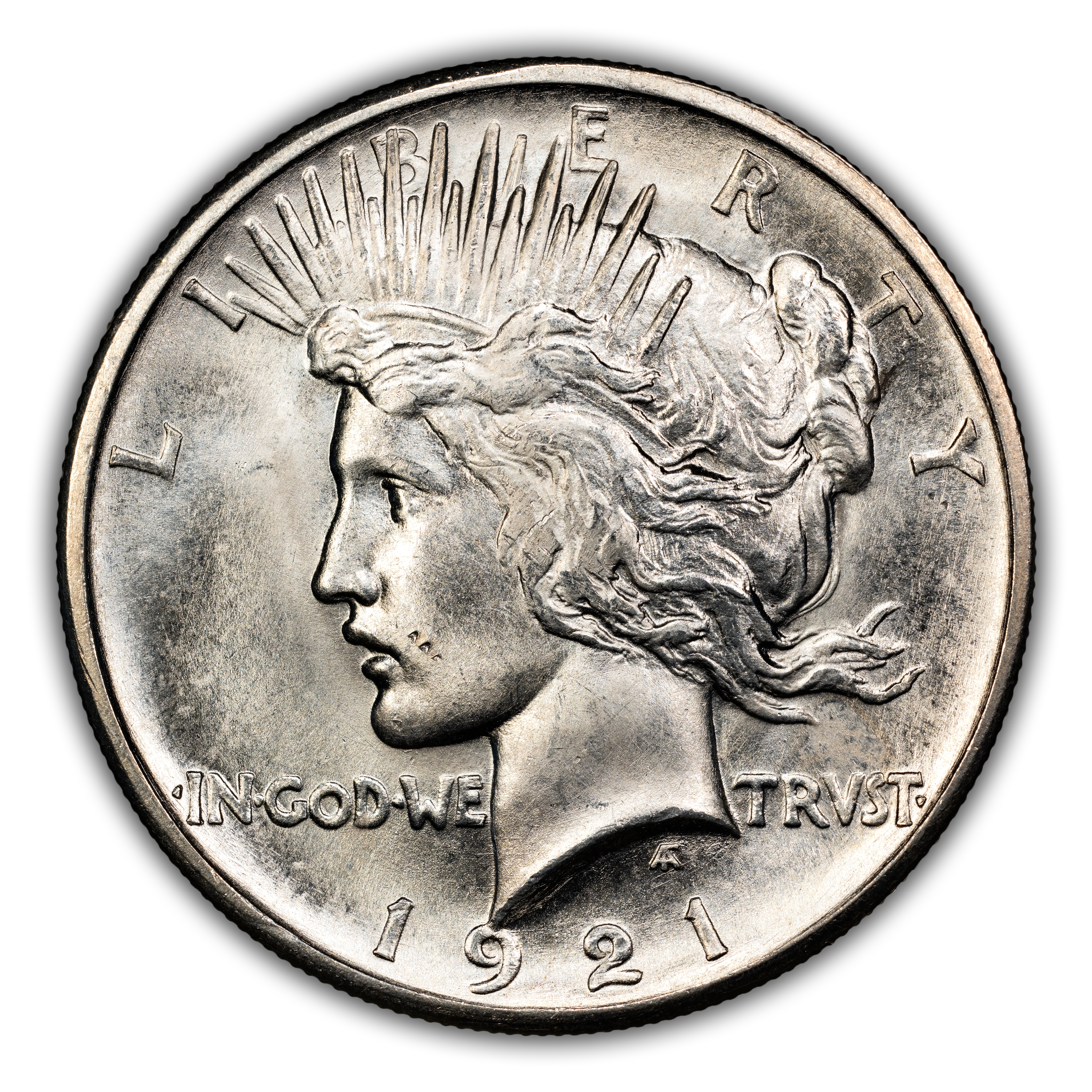 1921 $1  Peace, Satin Proof Reverse Die, VAM-1P MS thumbnail 2
