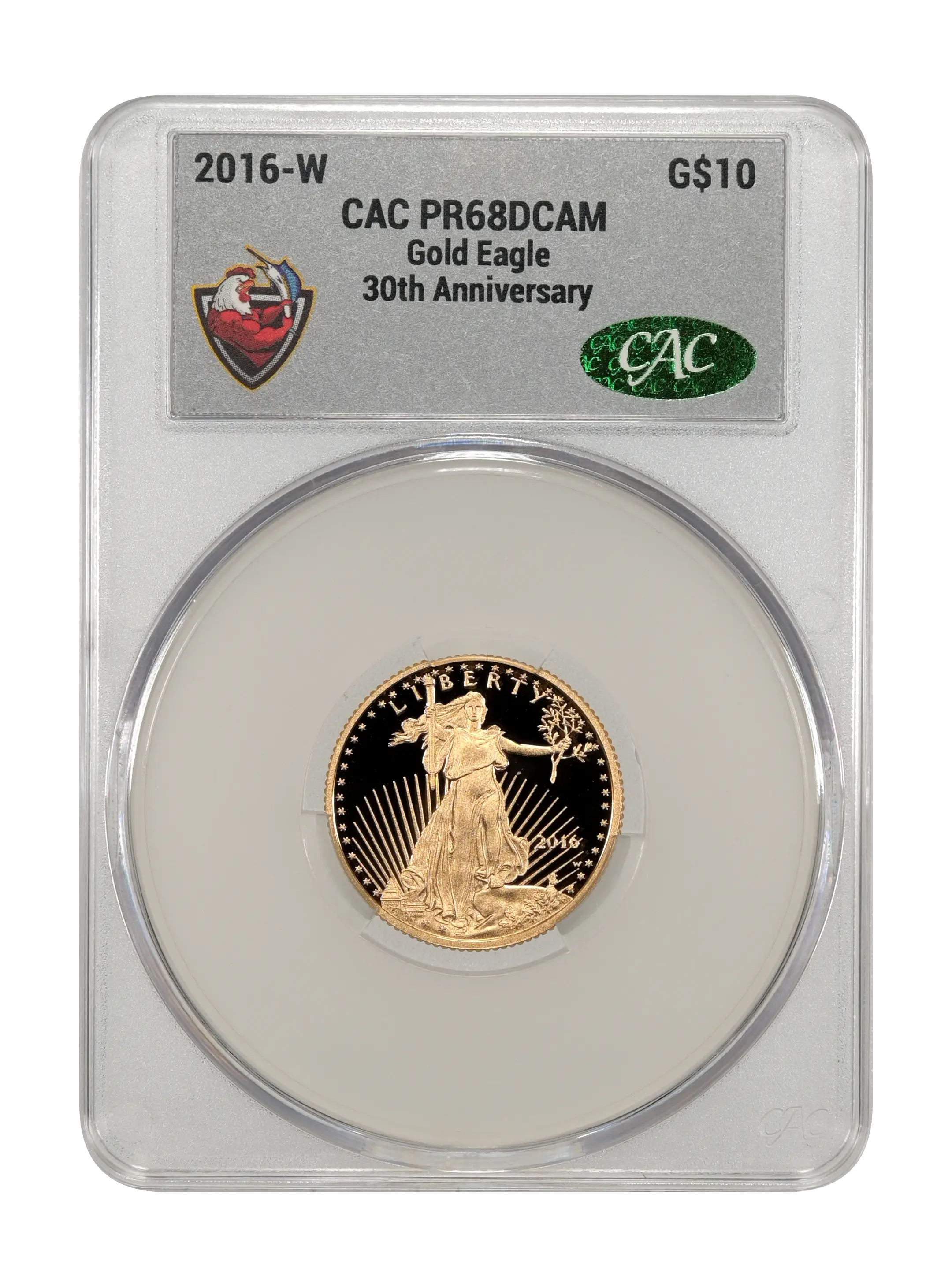 2016-W $10  Gold Eagle, 30th Anniversary PR DCAM thumbnail 5