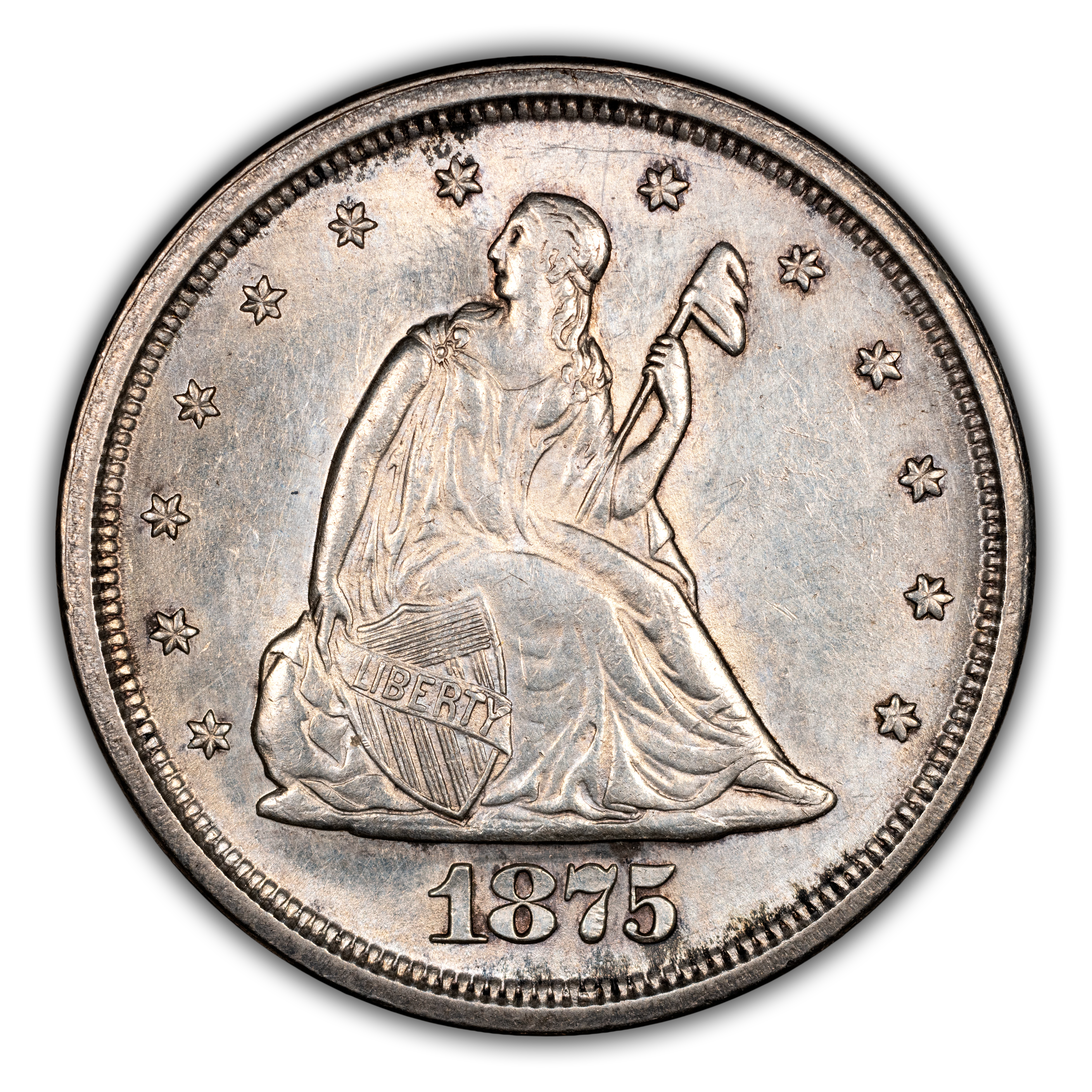 Twenty-Cent Piece Set 20c Seated Liberty, no 1876-CC, 4 Coins MS thumbnail 19