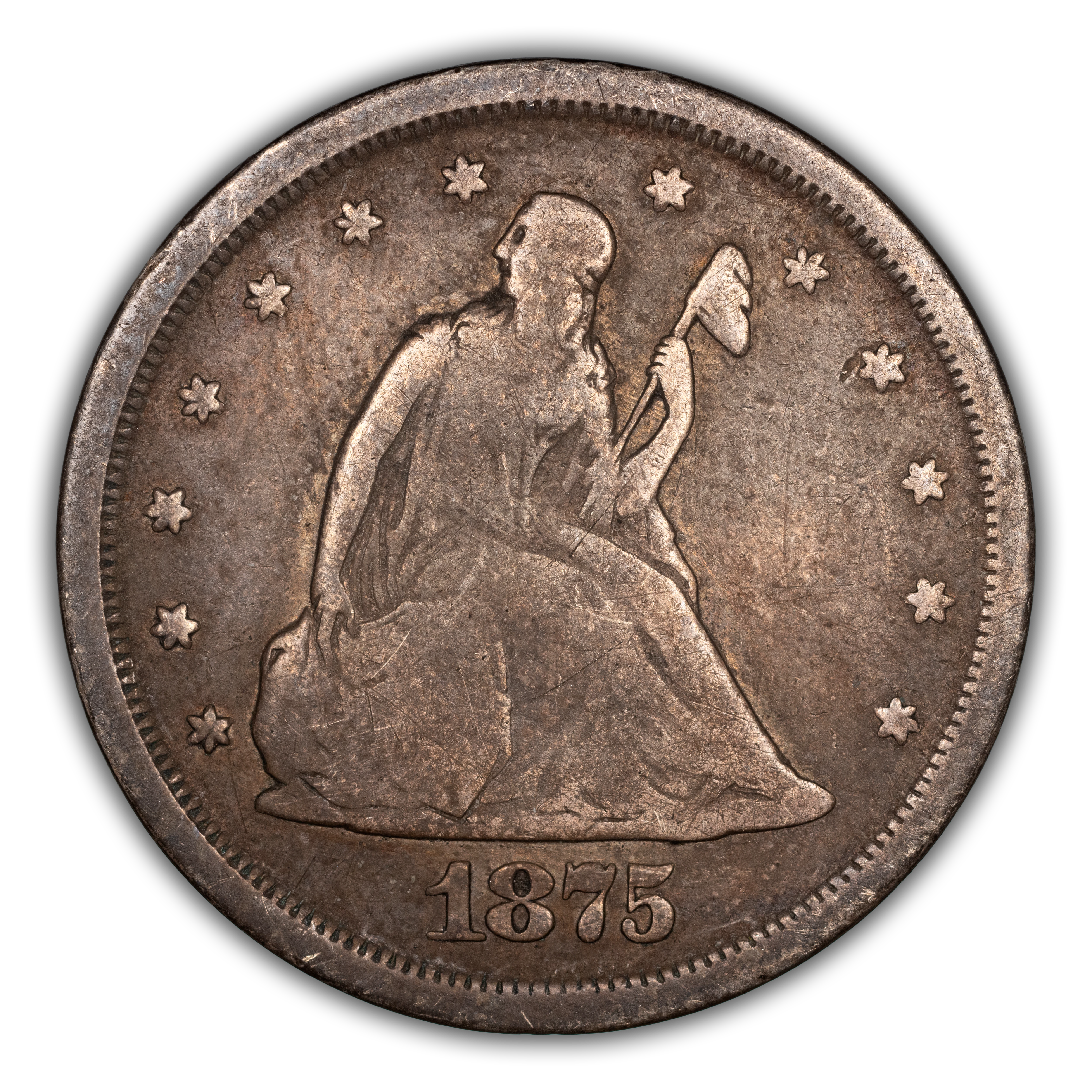 Twenty-Cent Piece Set 20c Seated Liberty, no 1876-CC, 4 Coins MS thumbnail 20