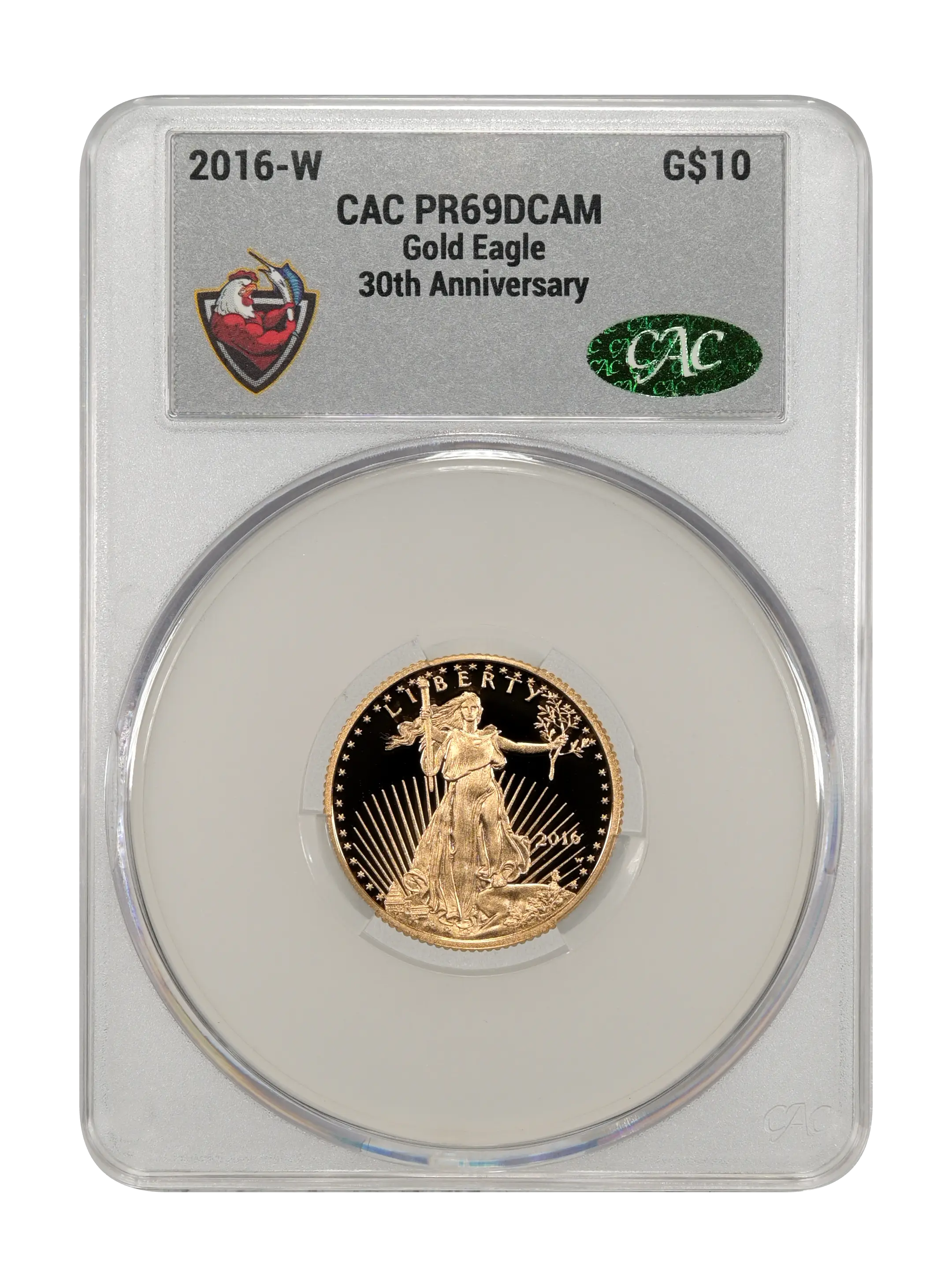 2016-W $10  Gold Eagle, 30th Anniversary PR DCAM thumbnail 6