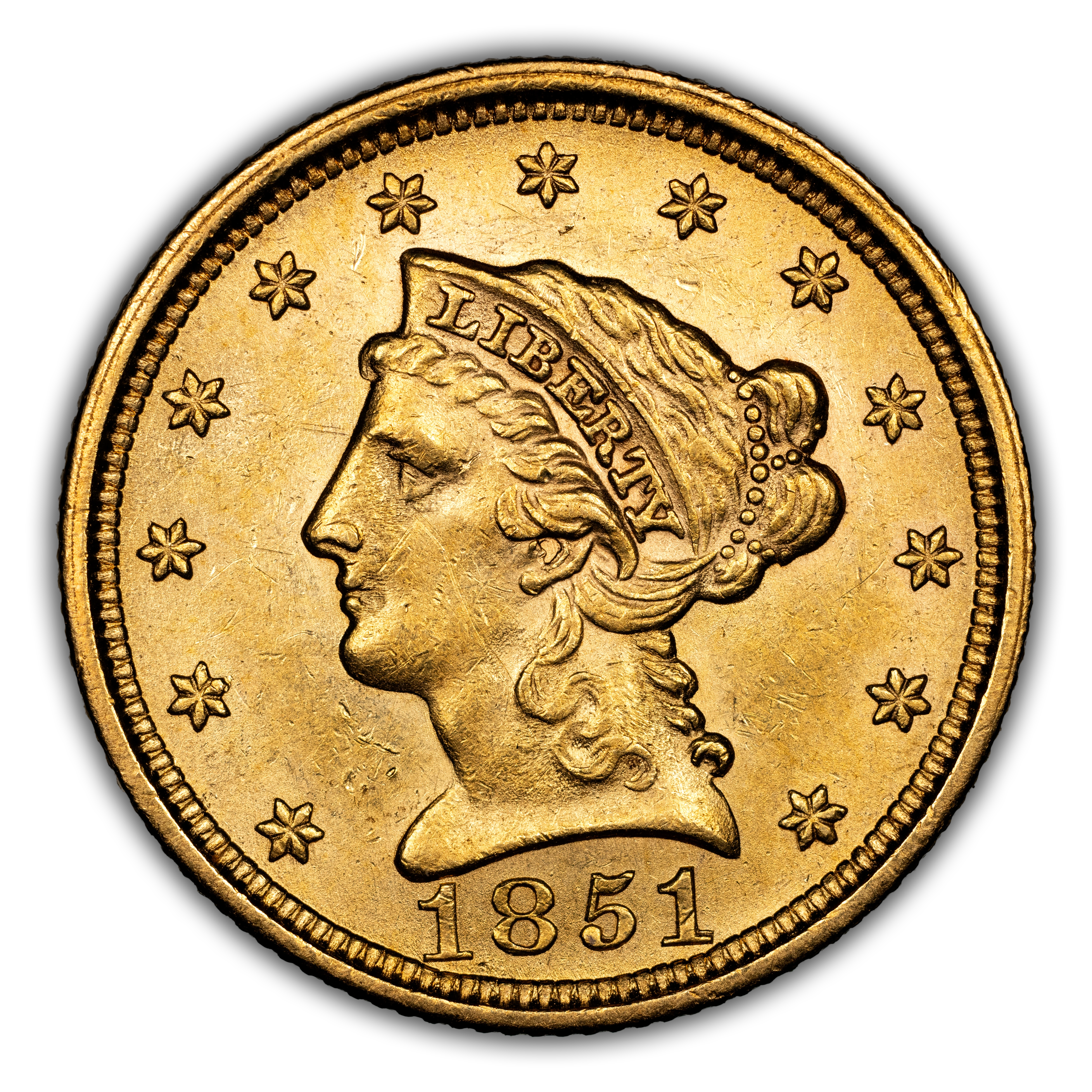 1851 $2 1/2 Repunched Date, FS-301 MS