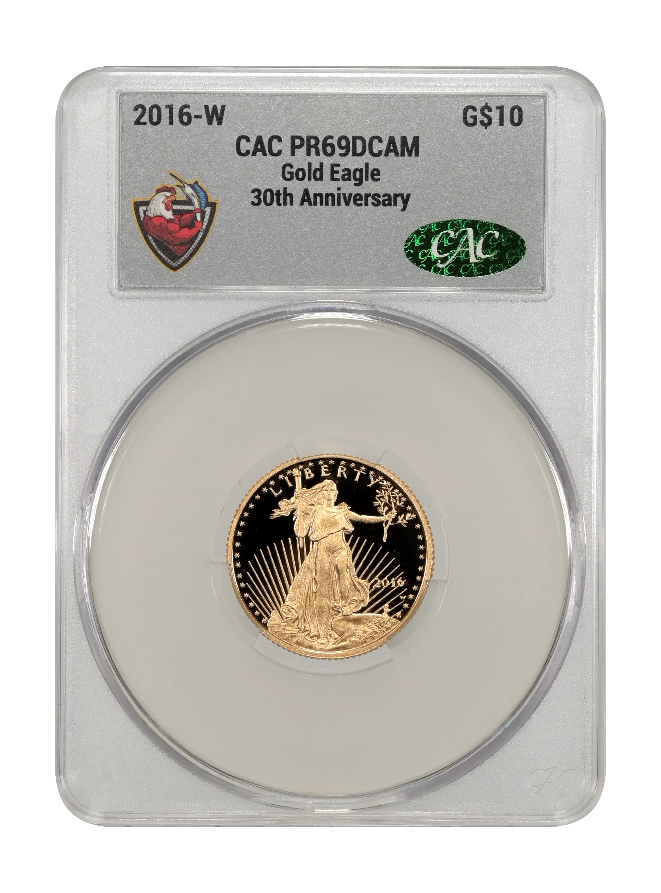 2016-W $10  Gold Eagle, 30th Anniversary PR DCAM thumbnail 7