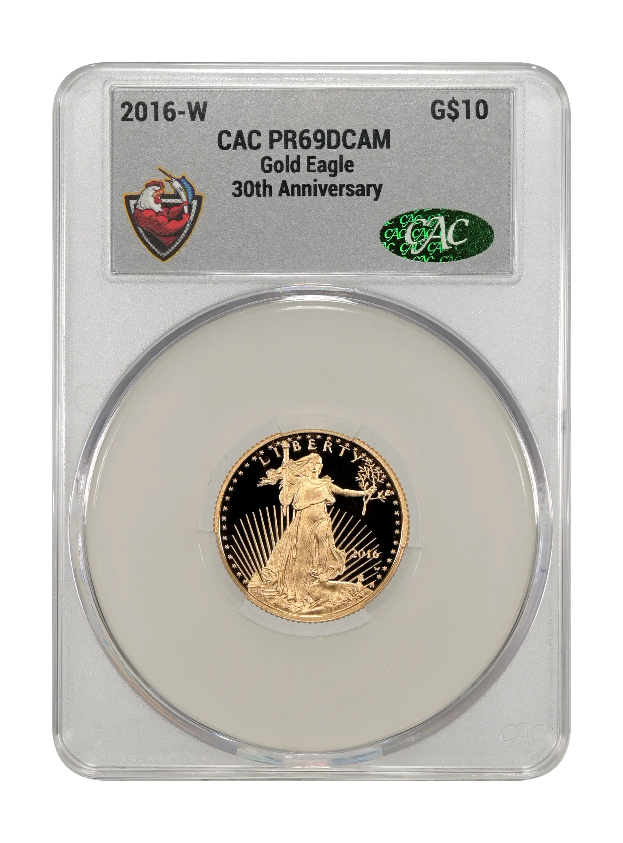 2016-W $10  Gold Eagle, 30th Anniversary PR DCAM thumbnail 8