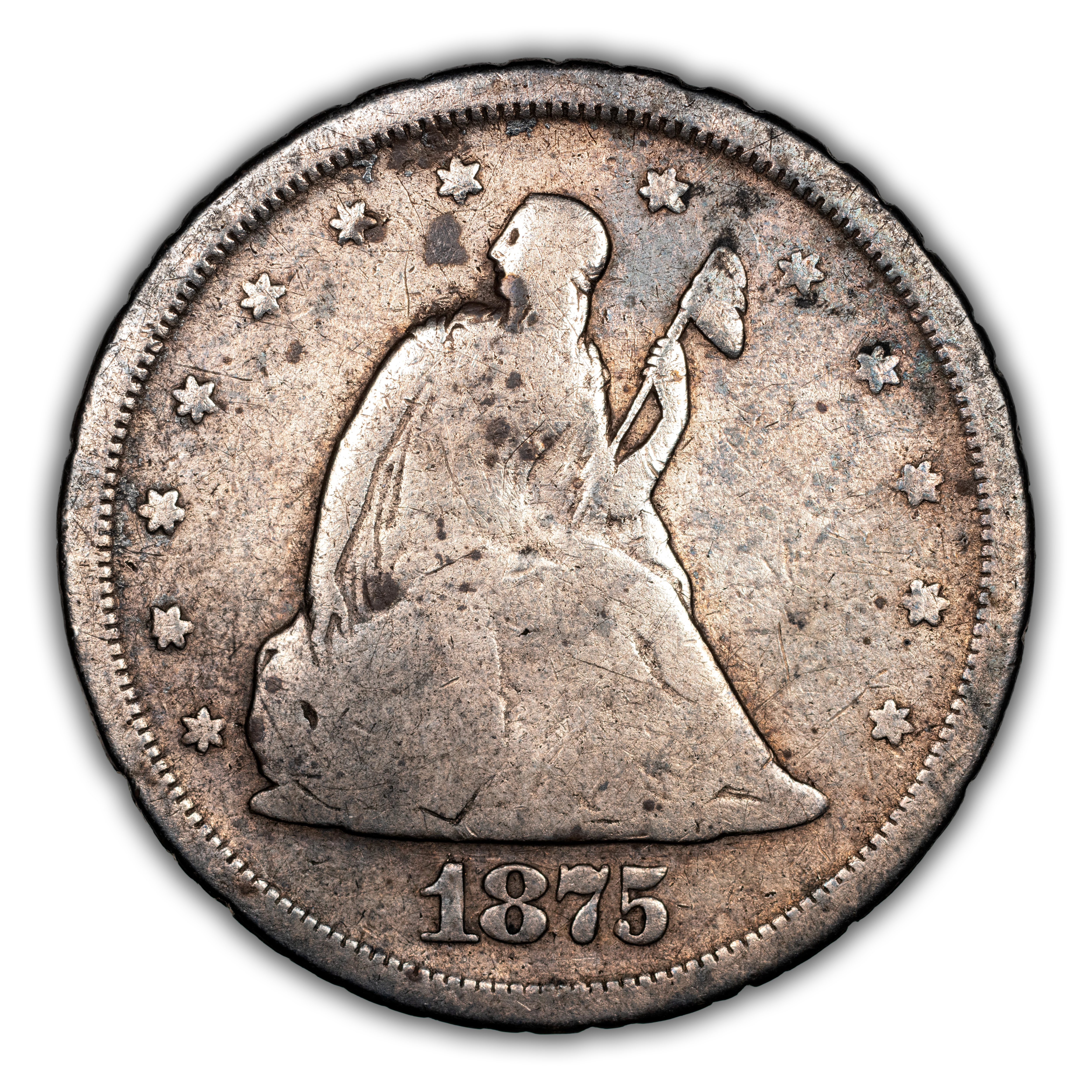 Twenty-Cent Piece Set 20c Seated Liberty, no 1876-CC, 4 Coins VF30 CAC thumbnail 24